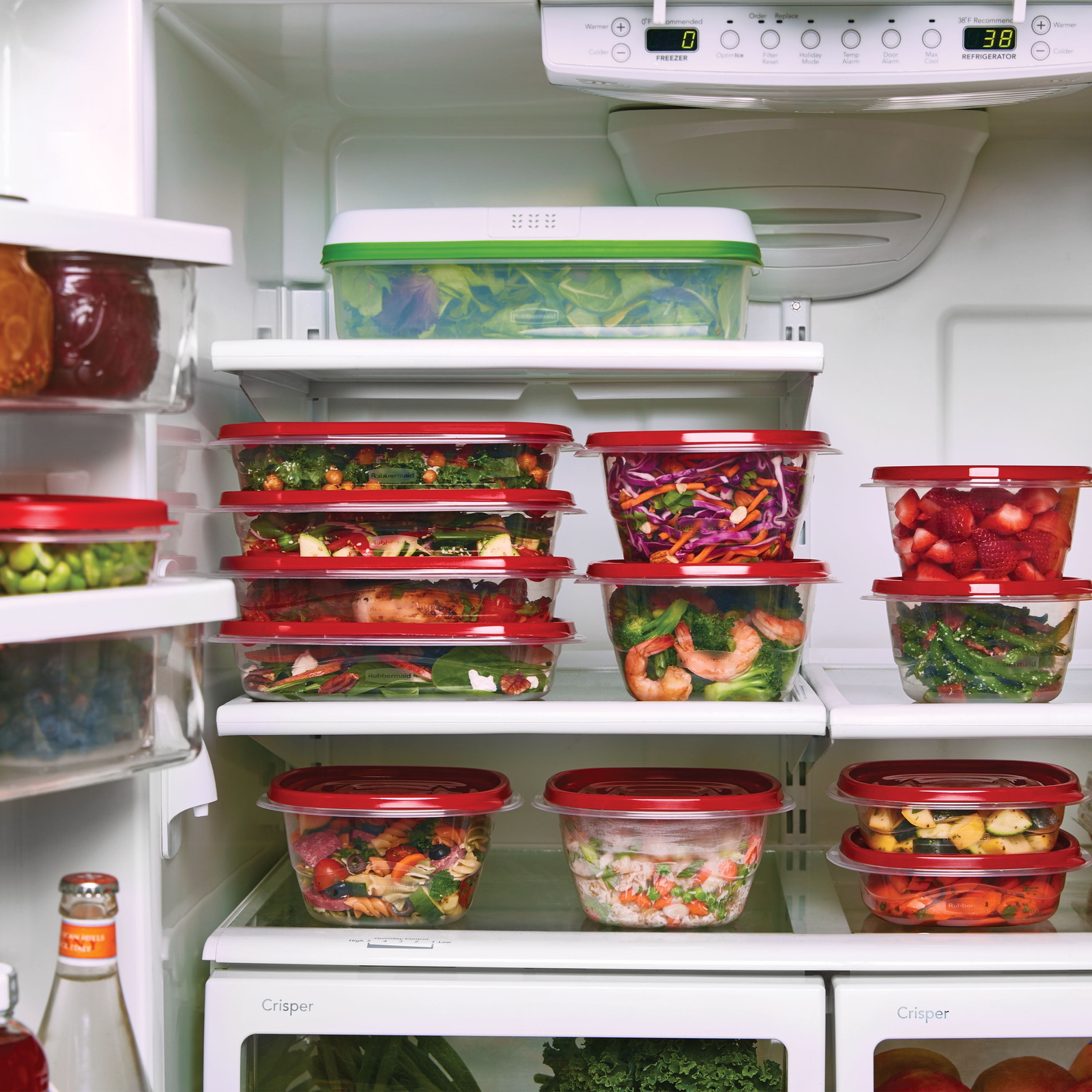 TakeAlongs 40 Piece Food Storage Set, Red, Total of 12.6 Qts