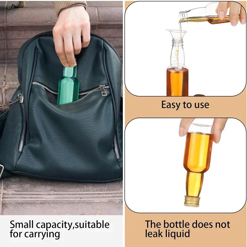 30ML-150ML Portable Plastic Mini Liquor Bottle Reusable Drink Juice Container