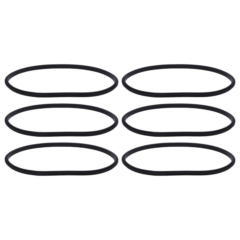 6Pcs Leak Proof Silicone Gasket Replacement for Water Bottle Lid Tough Black