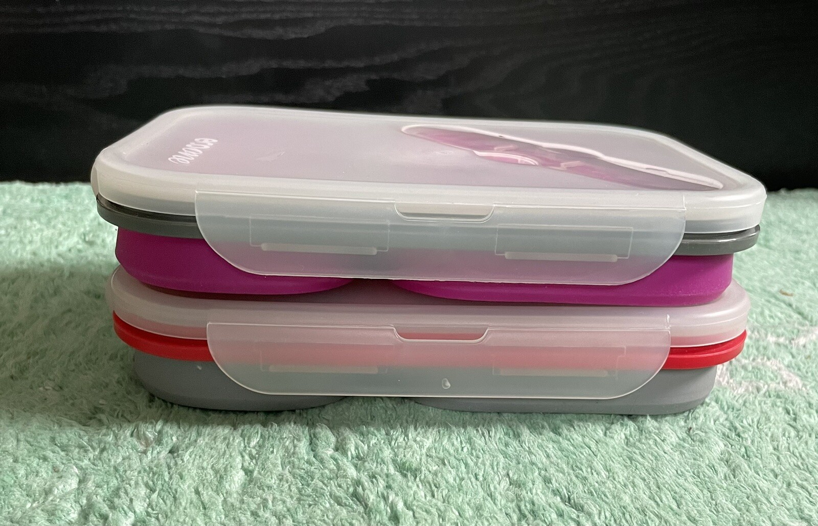 NEW Avalanche And Eco One Divided Collapsable Silicone Food Containers