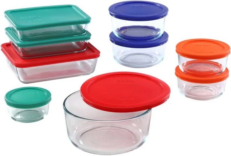 Pure Pyrex 18-piece Glass Food Storage Set