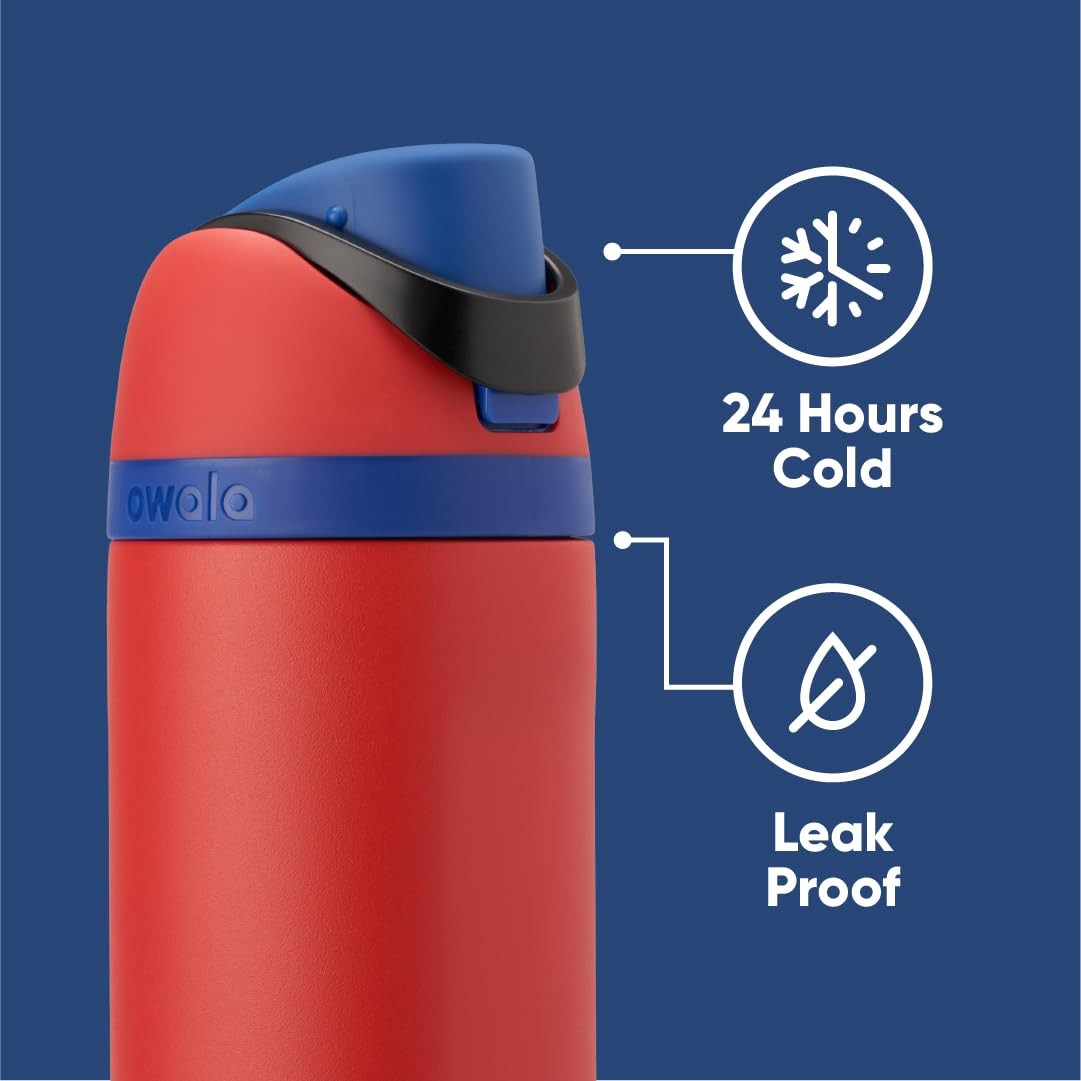 Owala Marvel Freesip Insulated Stainless Steel Water Bottle Straw For Sports