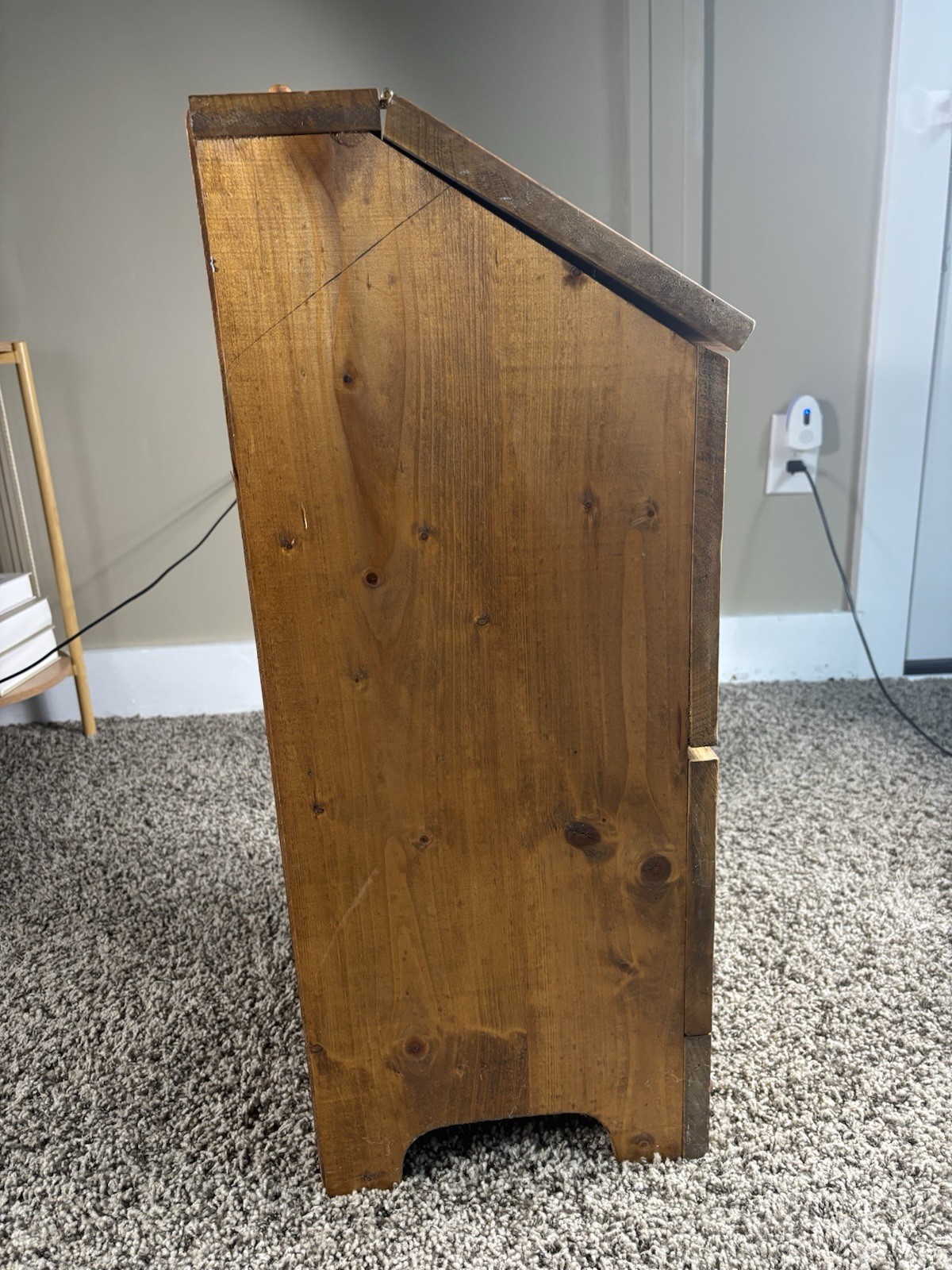 Vintage Rustic Wooden Potatoes & Onions Storage Bin Cabinet Kitchen Vegetable