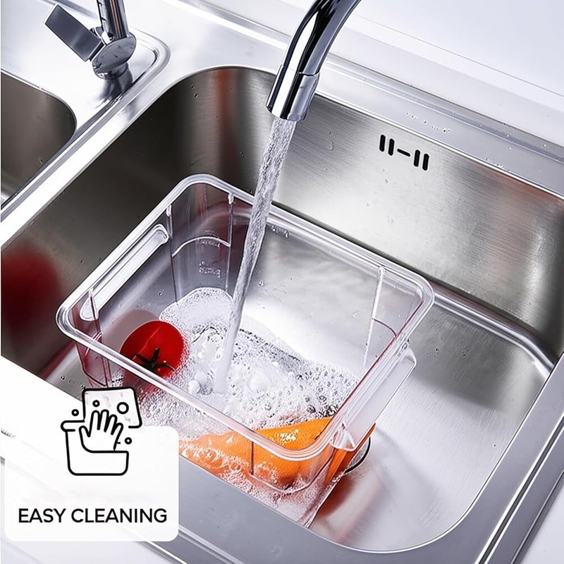 Durable Food Storage Containers Airtight Lids Ergonomic Handles Measuring Labels
