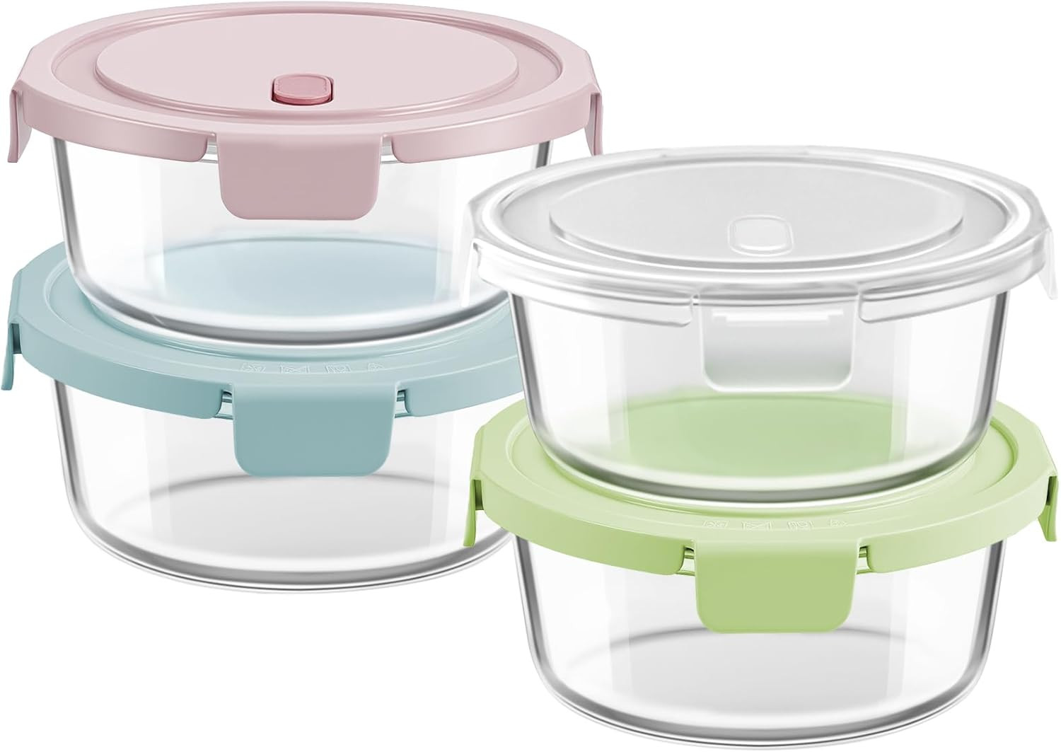 30oz Glass Meal Prep Containers with Lids, Airtight 3.75 Cup Food Storage Contai