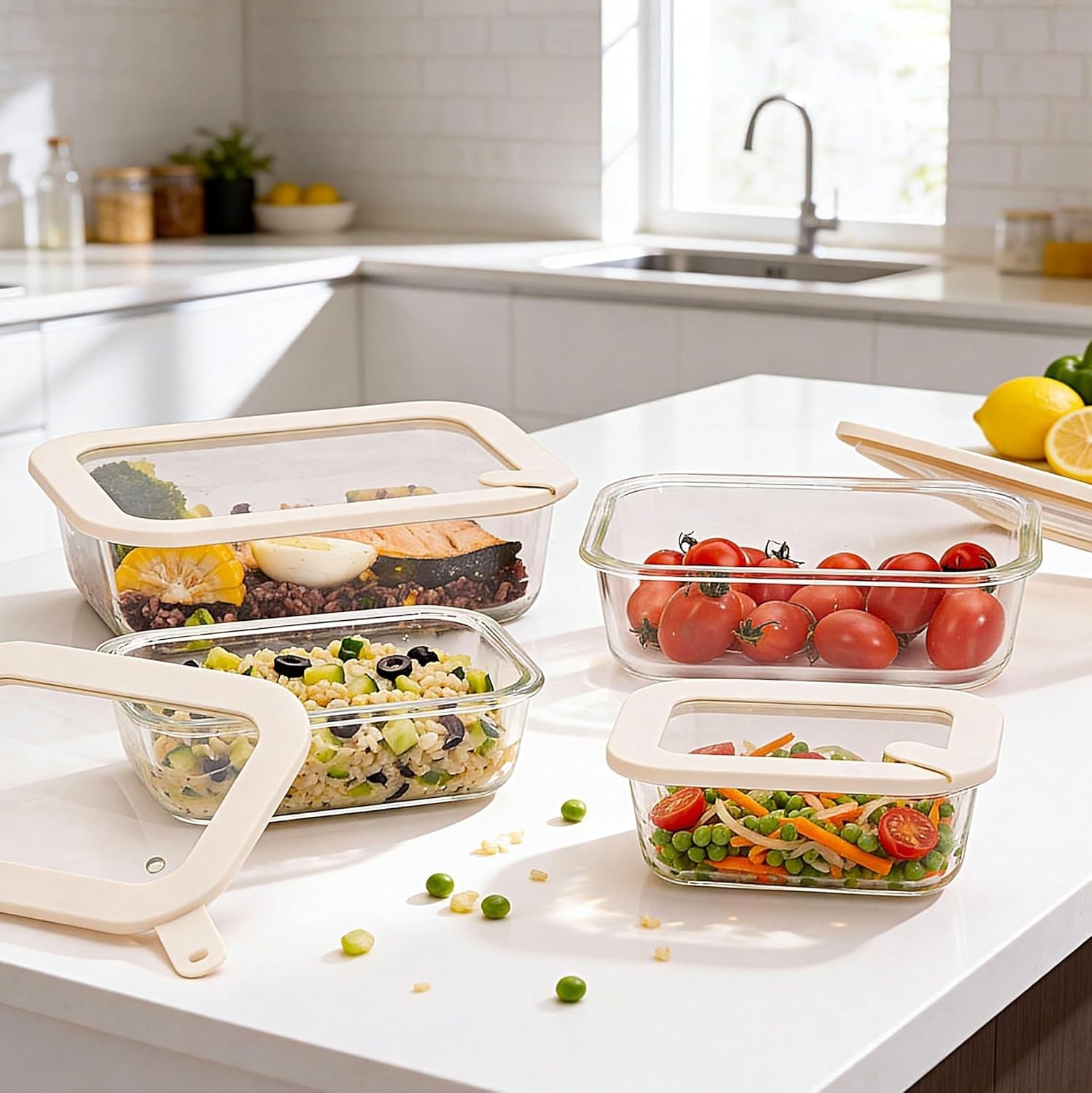 Elegant Glass Storage Containers – Durable, Microwave Safe, 100% Plastic Free