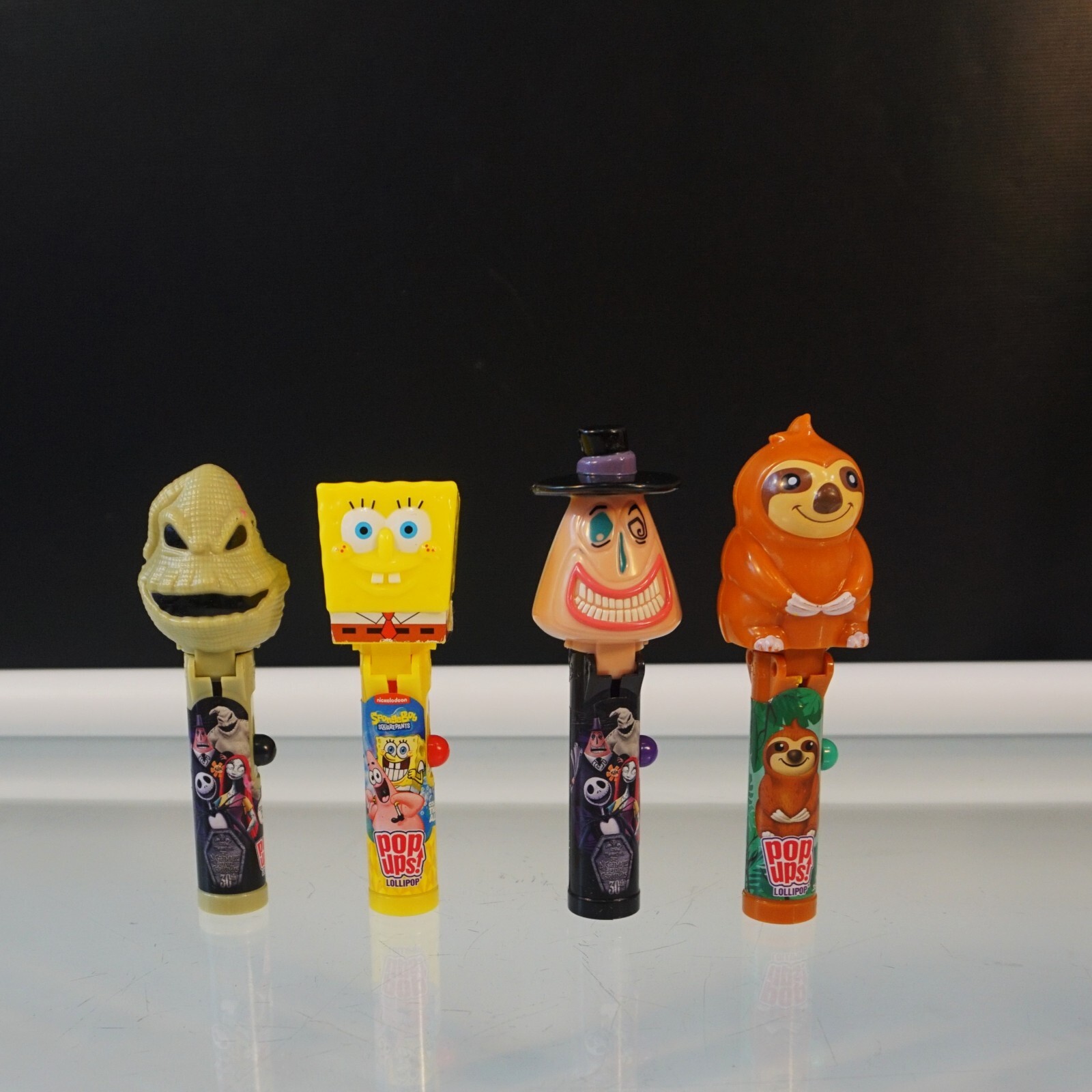 Pop Ups 4 Empty Lollipop Containers Nightmare Before Christmas Sloth Spongebob