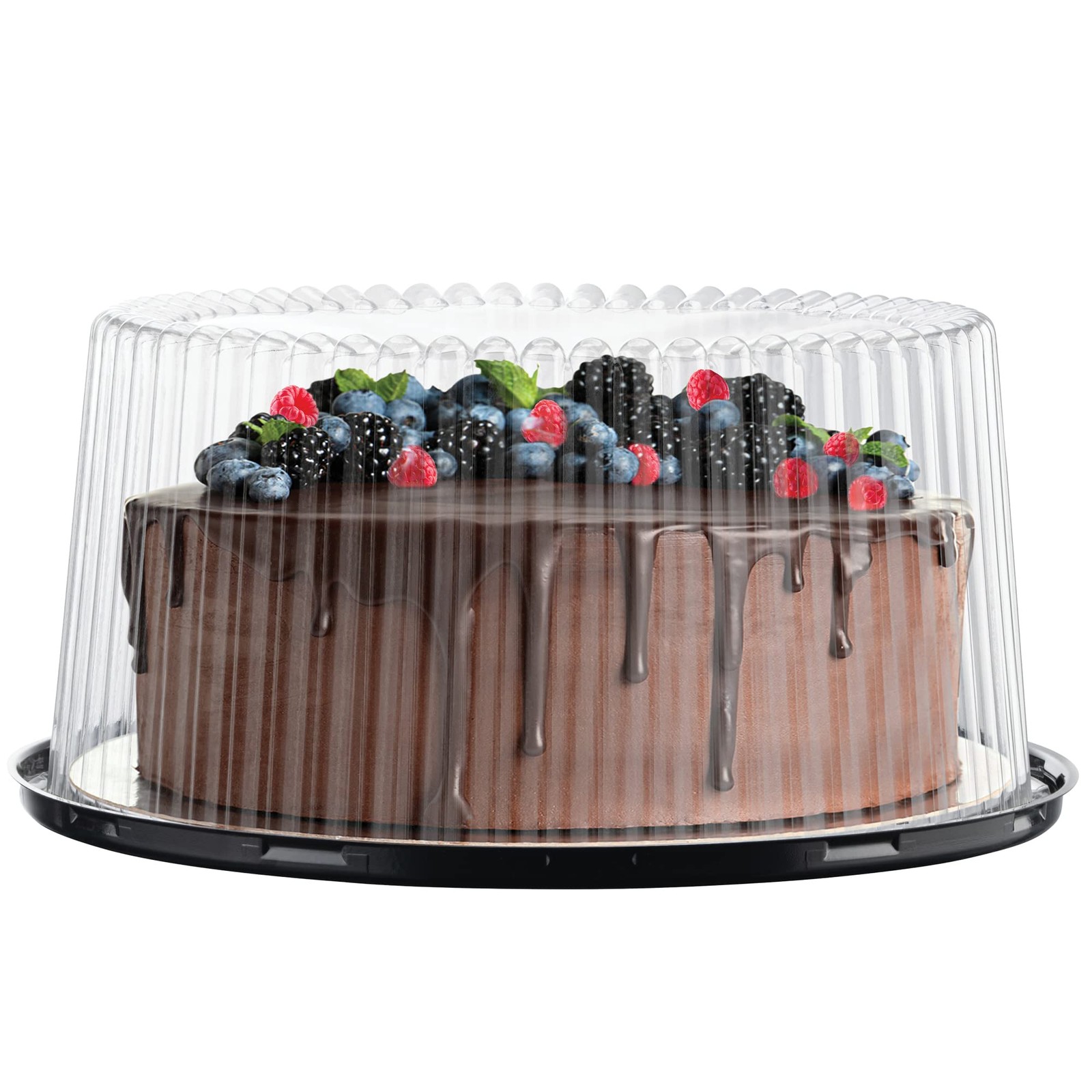 Contenedores para pasteles de 9″ con tapas de domo y bases para pasteles