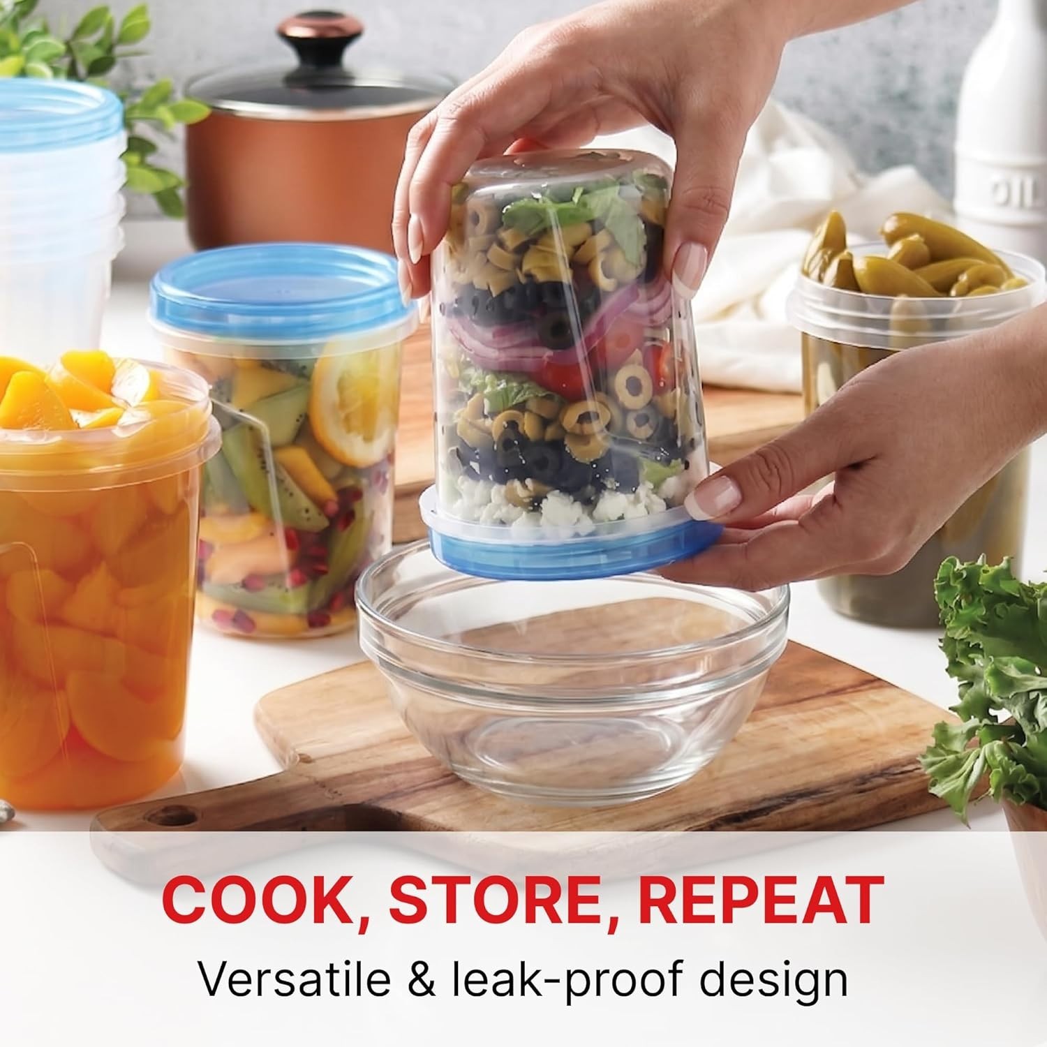 Durable 32 Oz Freezer Storage Containers – BPA-Free, Dishwasher Safe – 10 Pack