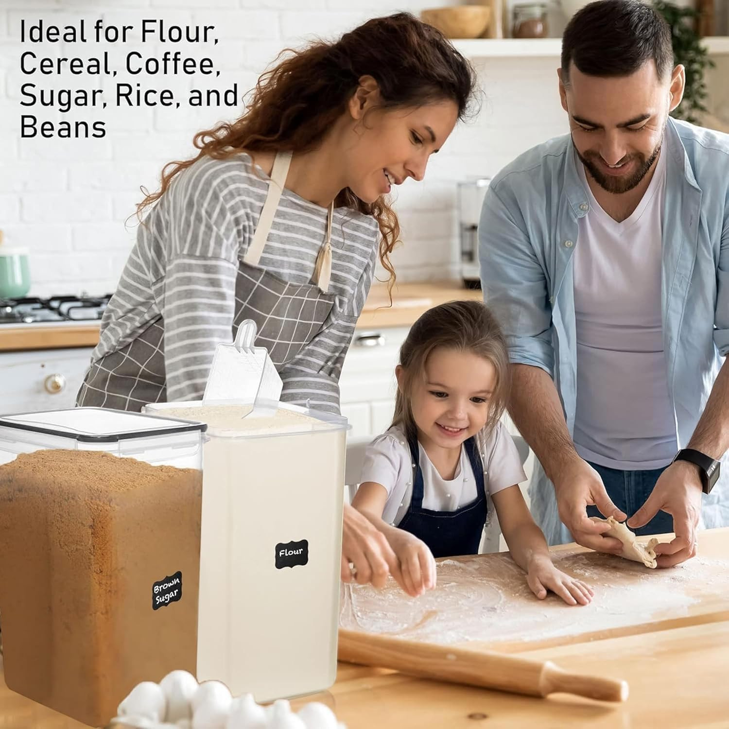 8.5L/287Oz Extra Large Airtight Food Storage Containers (2 PC) with Lids, Kitche