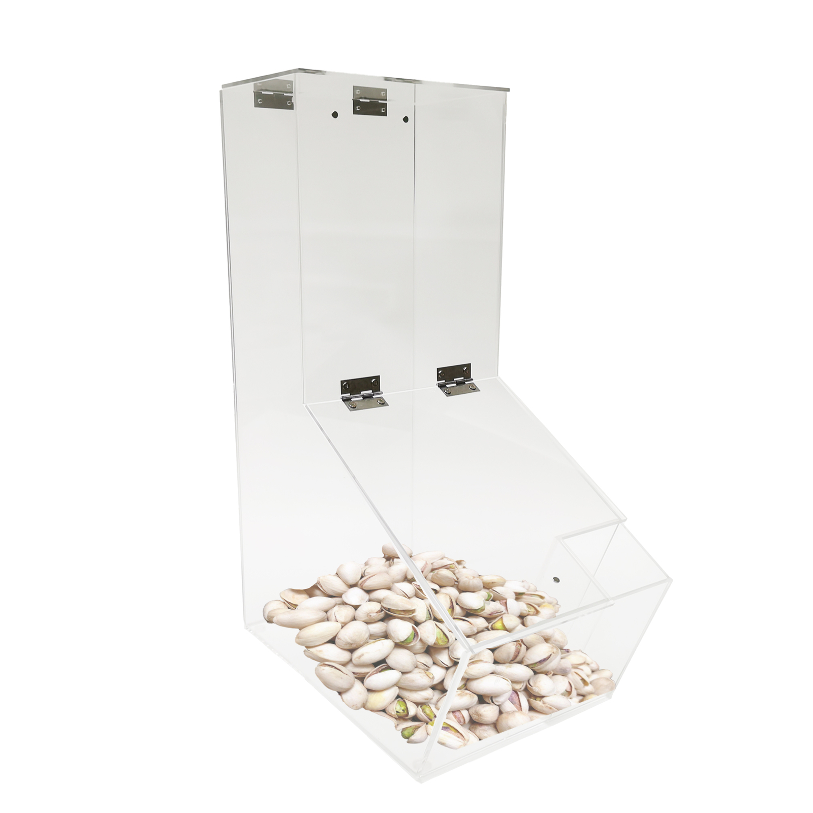 7.5X13X18.5″ 3.5 Gallon Clear Acrylic Candy Bin Top Fill Front Access Bulk Food