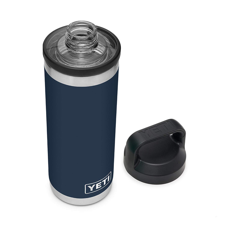 Yeti Rambler 18 Oz Bottle Vacuum Insulated Stainless Steel Chug Cap Navy