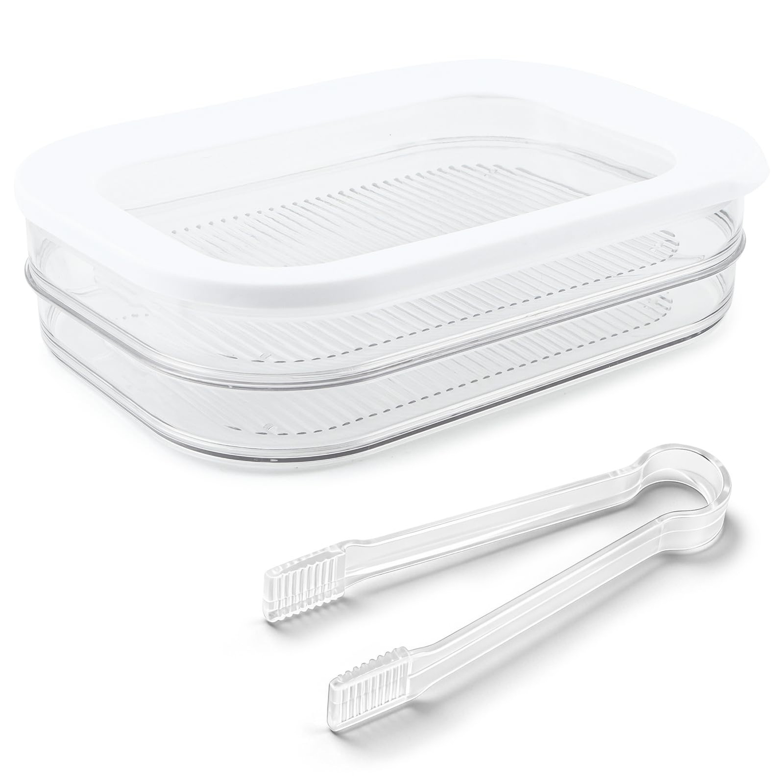 Deli Meat Container for Fridge, 3-Tier Stackable Clear Cold Cuts Storage Cont…