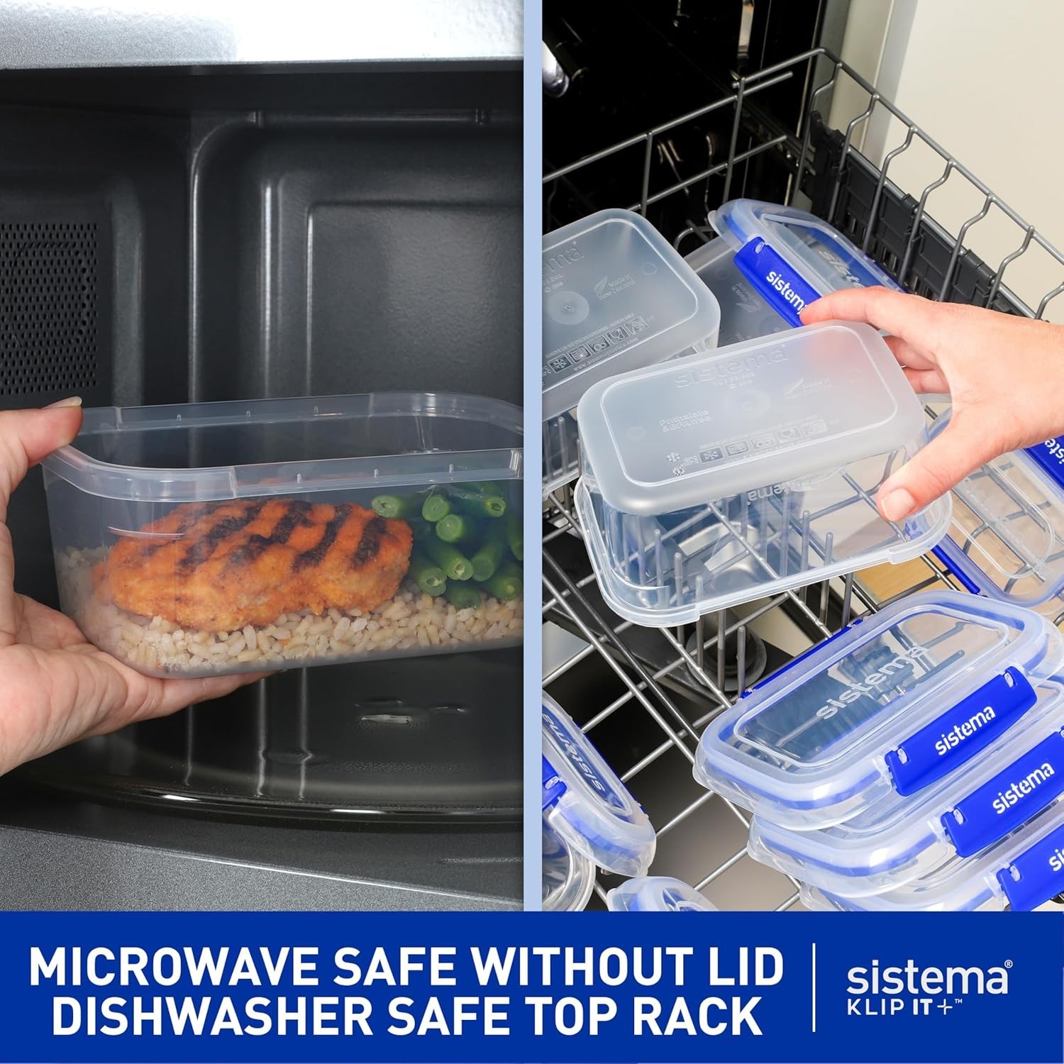 Sistema Klip It Clear Rectangle Leak Proof Food Storage Container BPA Free Box