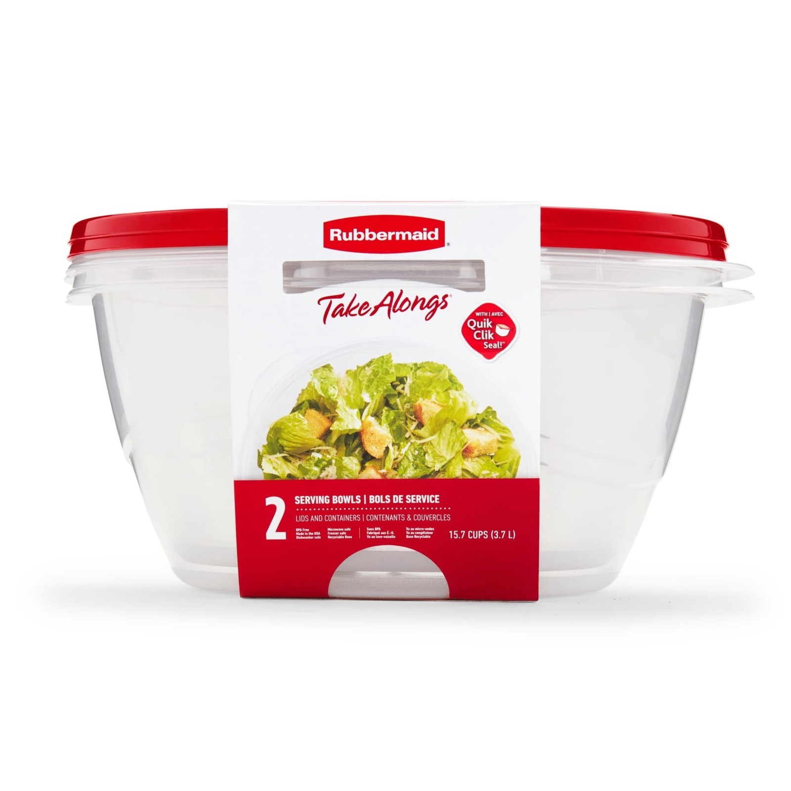 Serving Bowl Food Storage Containers 15.7 Cup 2 Count