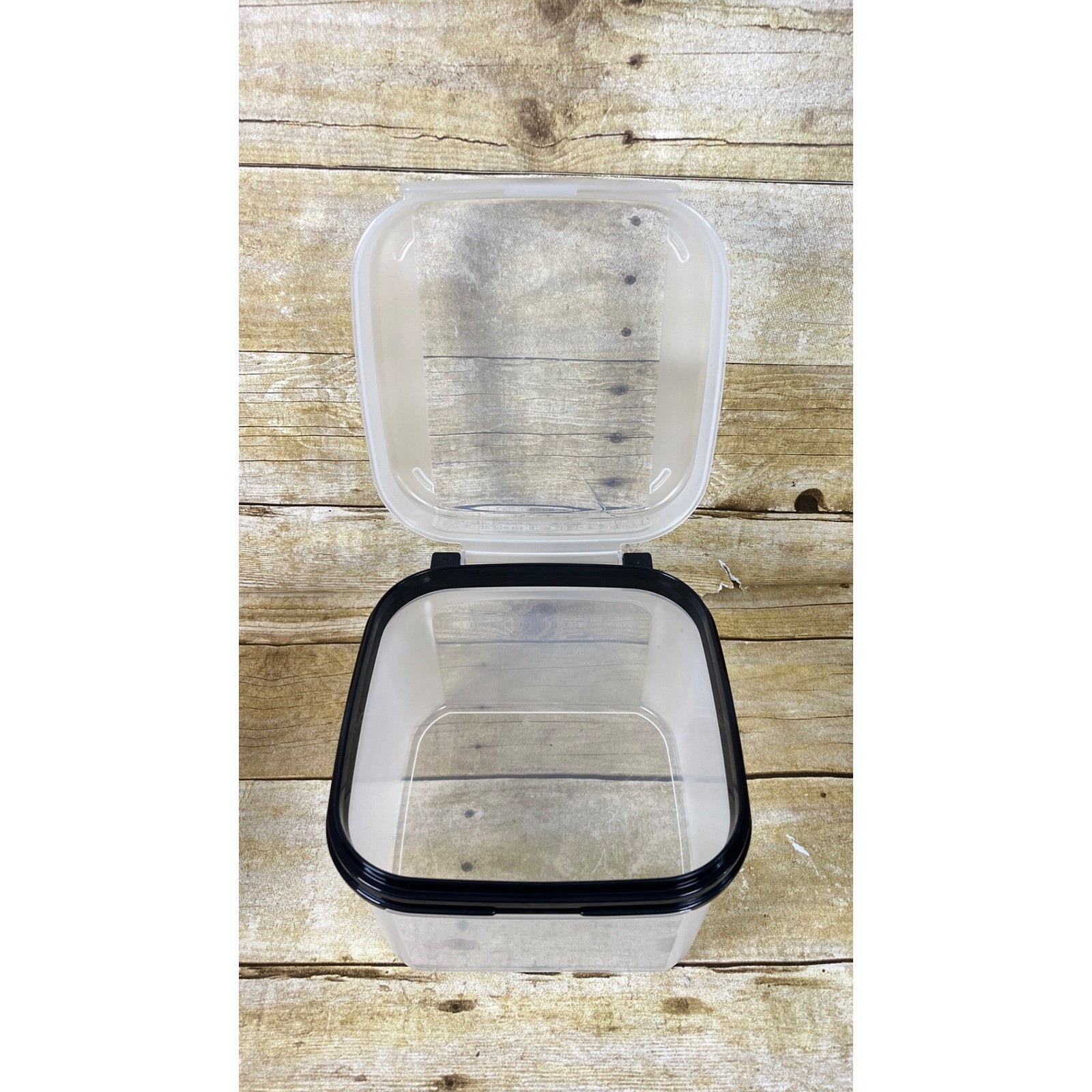 Tupperware Modular Mates Square Signature Line Container #2 Hinged Lid Clear New