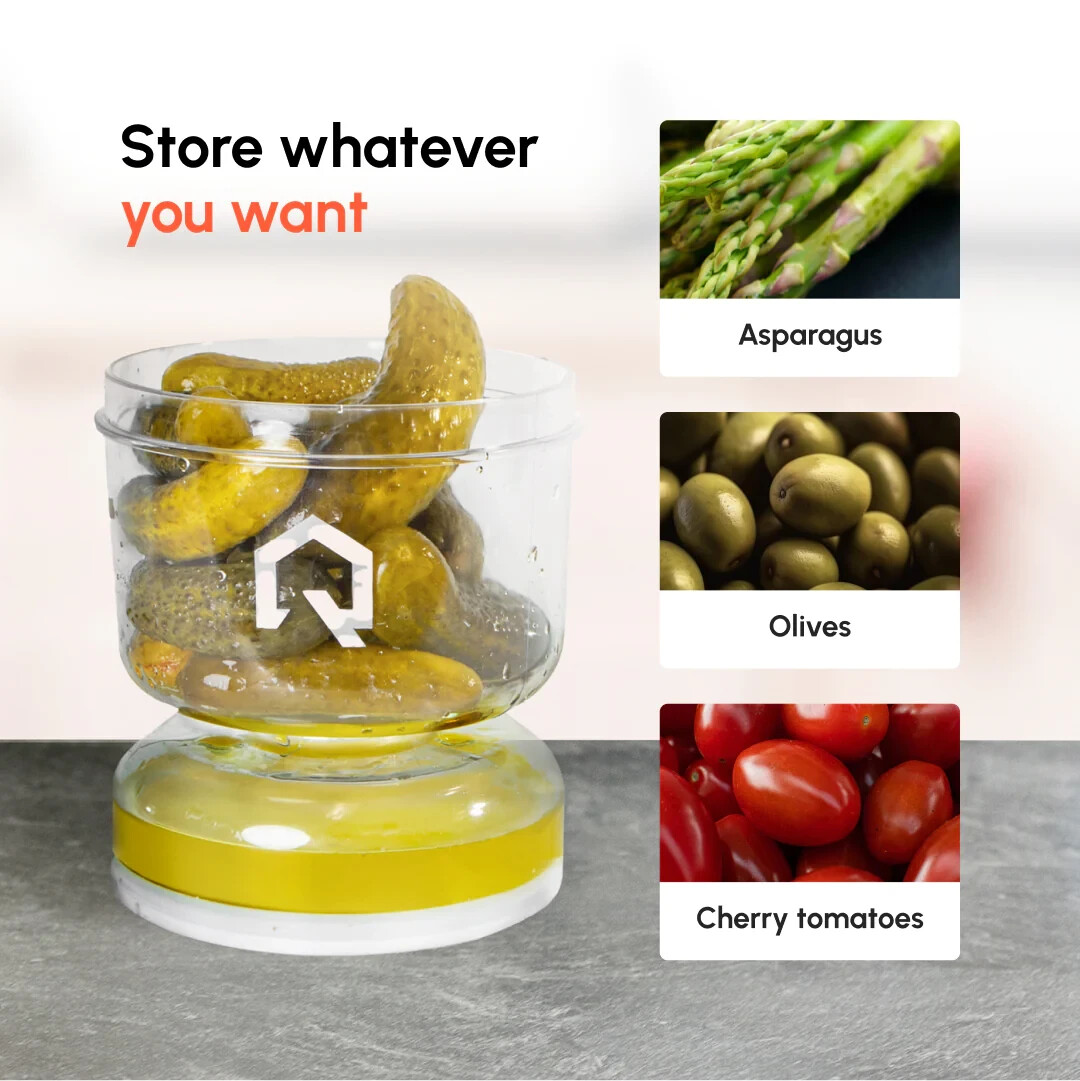 BIG SALE! Qualikus 200ml Storage Jar w/ Flip Lid Airtight Container