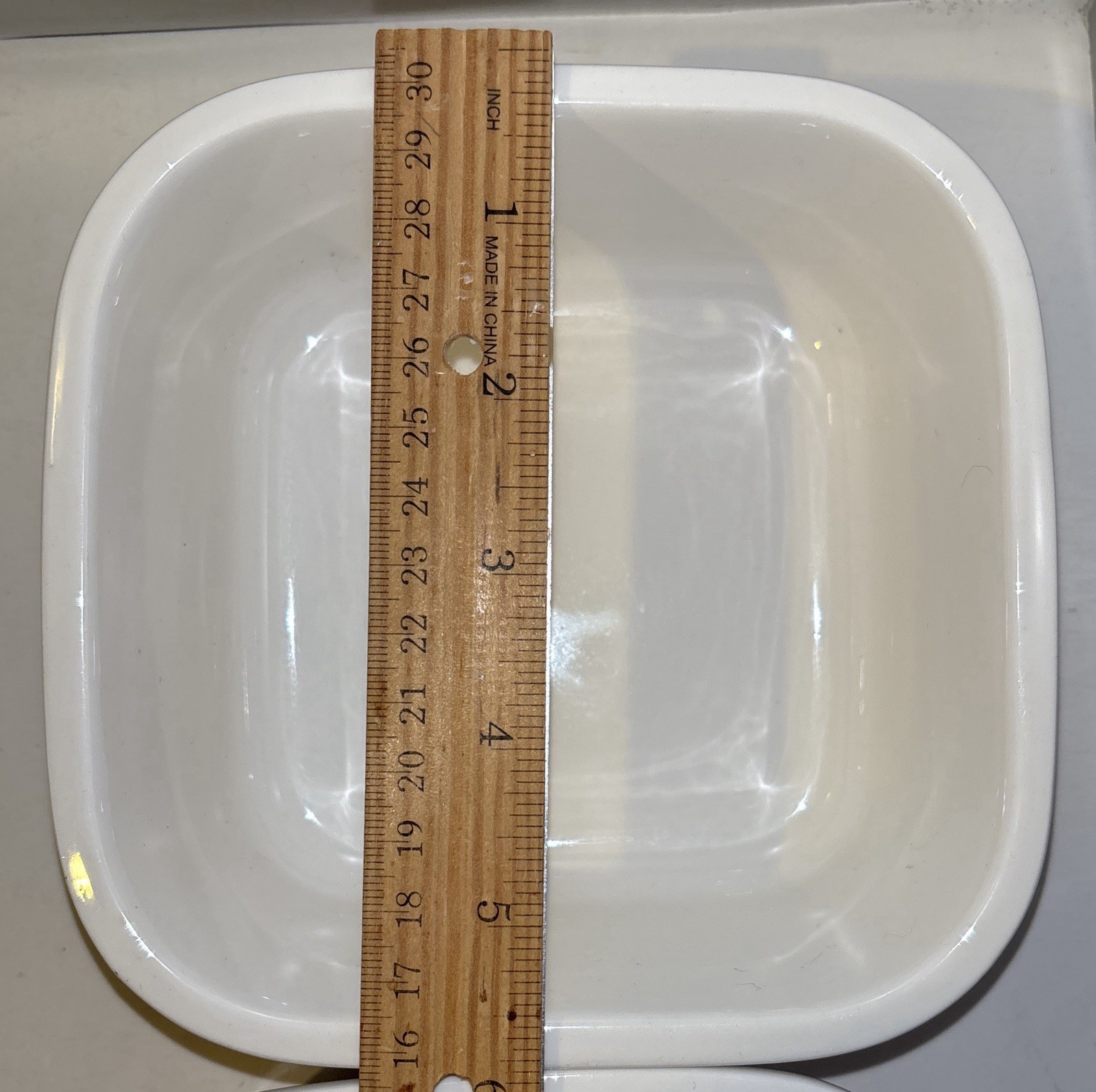 French Bull Mosaic 9.1oz Square Porcelain Food Storage Container Microwave Safe