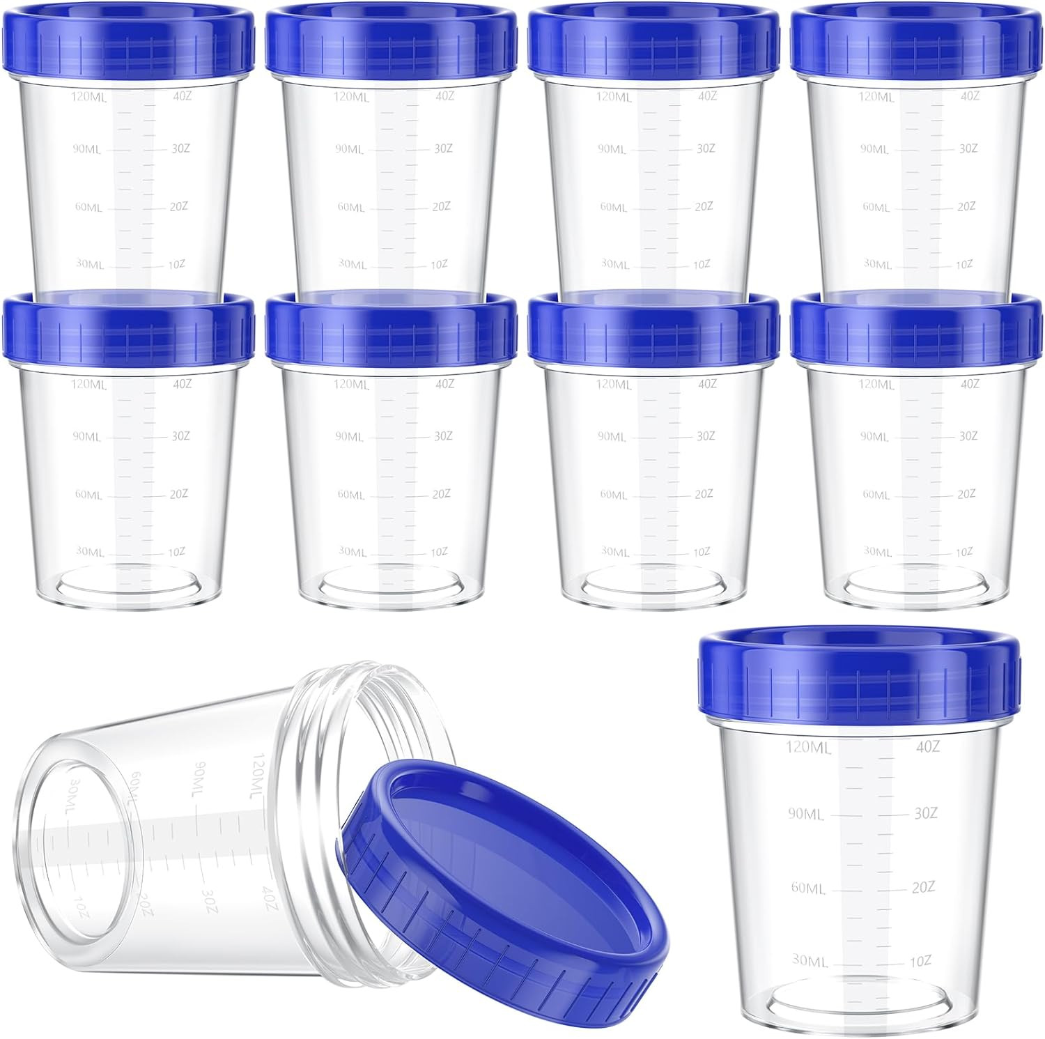 10 Pack 4Oz Salad Dressing Container to Go Small Containers with Lids Leakproof