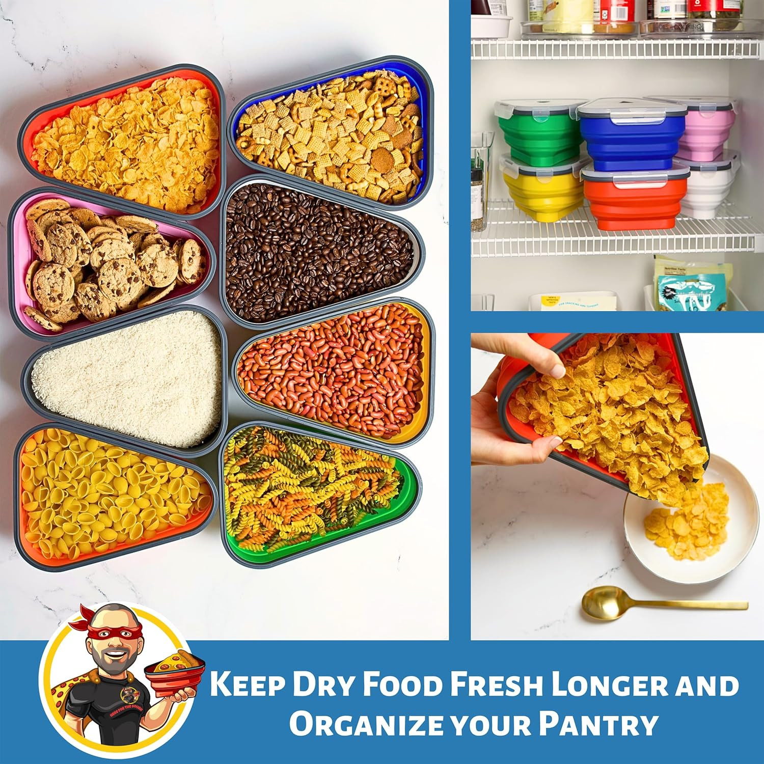 The Perfect ™ – Reusable Pizza Storage Container with 5 Microwavable Serving …