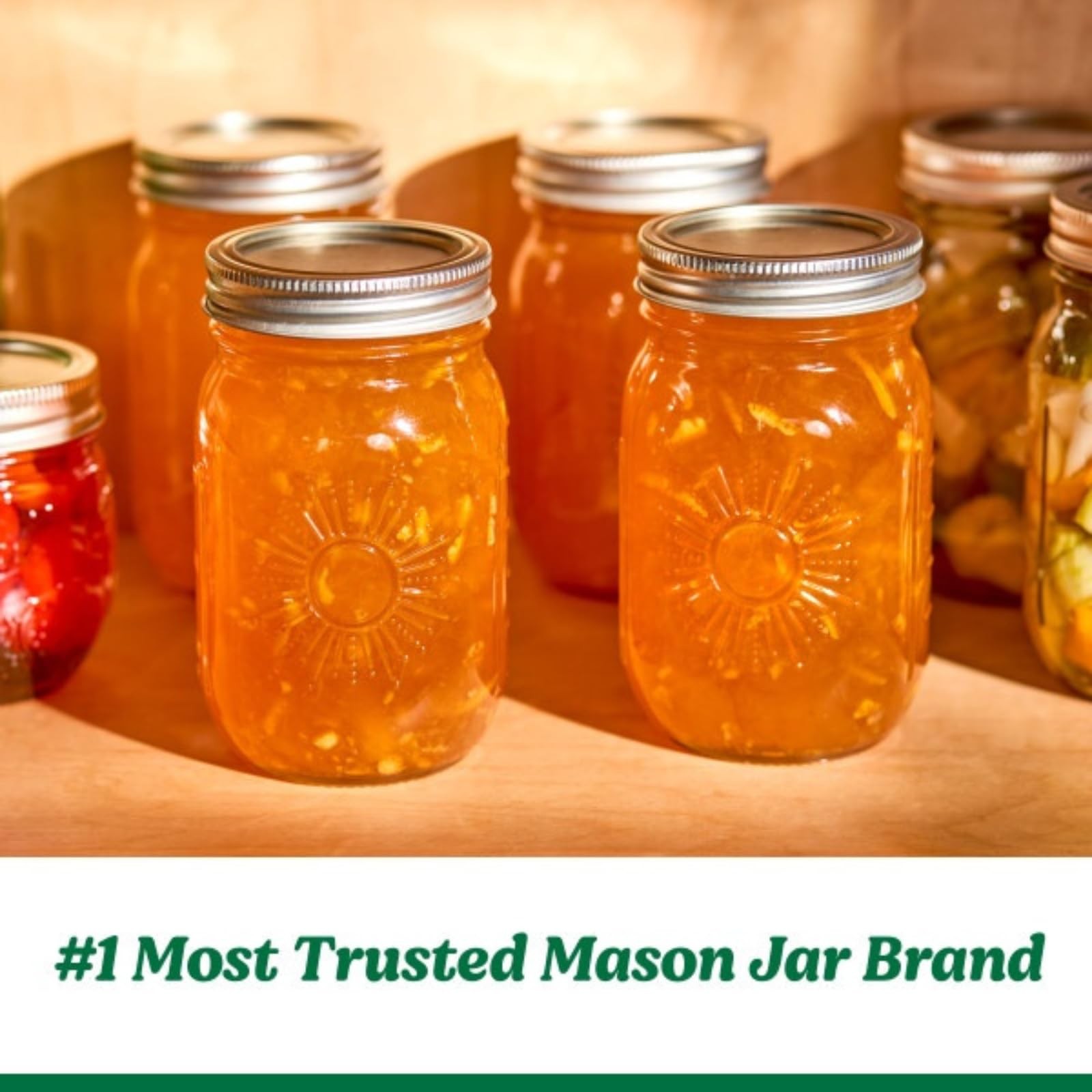 Ball Limited Edition Sunshine Glass Mason Jars, Regular Mouth, Pint (4 CT (Pa…