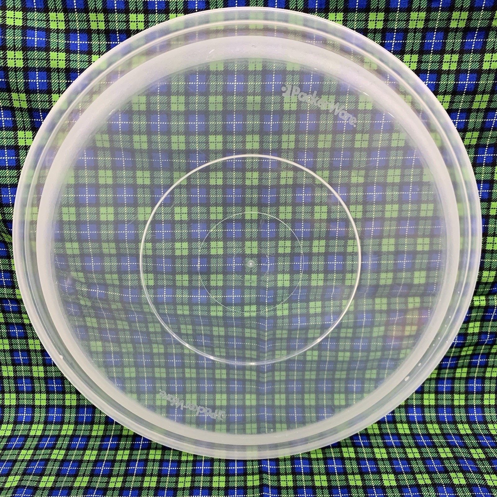 Packerware Green Chips & Dip Veggie Tray with Clear Lid Serving Bowl 13″