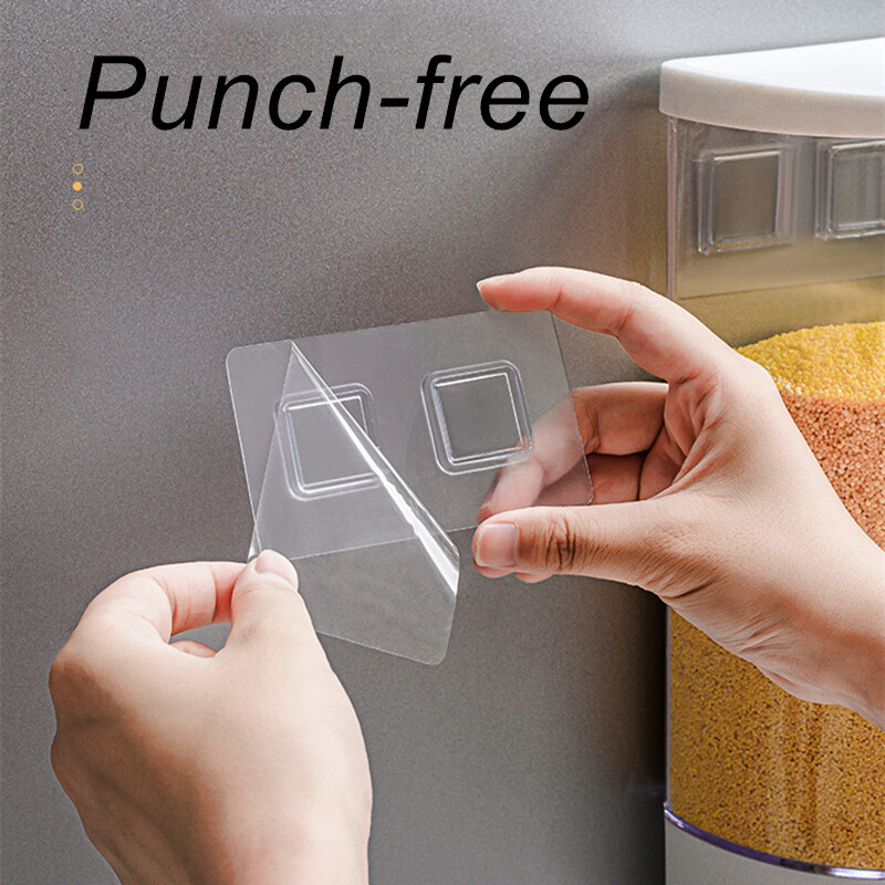 1/1.5L Cereal Dispenser Keep Dry Food Storage Container Wall-mounted Transparent