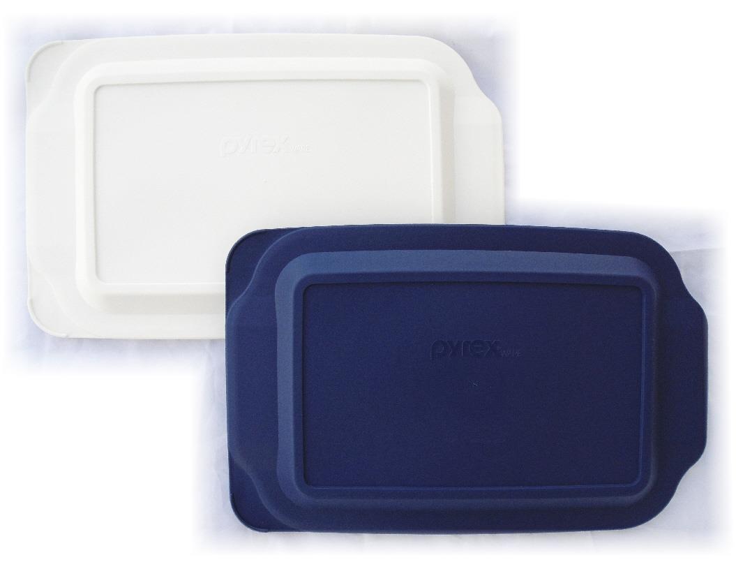 PYREX Bakeware 9 x 13 PLASTIC COVER *Choose: RED or WHITE 233-PC Tab Handles