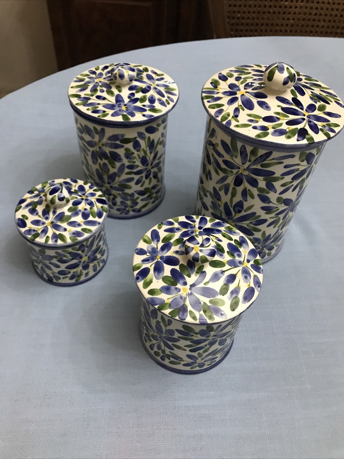 Beautiful 4 Piece Set Of Handmade Arte Creta Italian Kitchen Storage Containers
