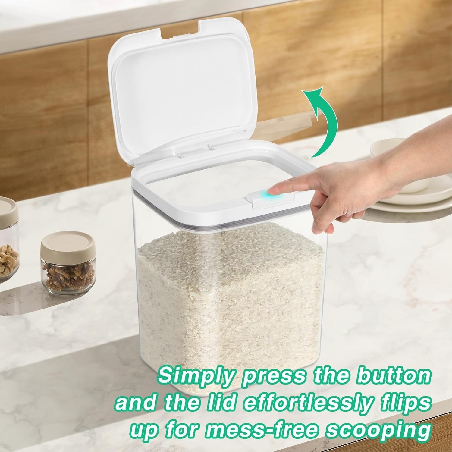 Flour Sugar Storage Containers 2Pack 2.9 Qt 4.75 Qt Food Storage Container W/
