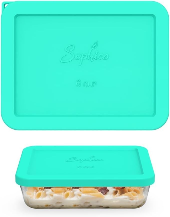 Versatile 6-Cup Silicone Dish Lid – Mint Color, Dishwasher & Freezer Safe