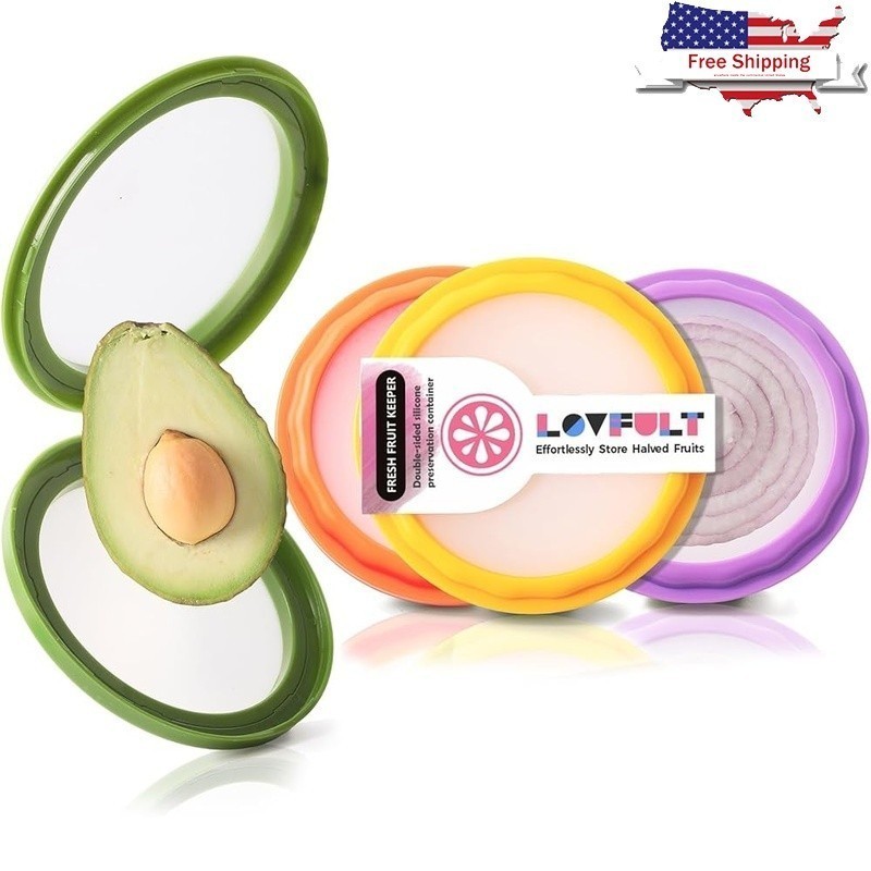 Silicone Stretch Lids Food Storage Dual-Sided Container Fruits Vegetables New