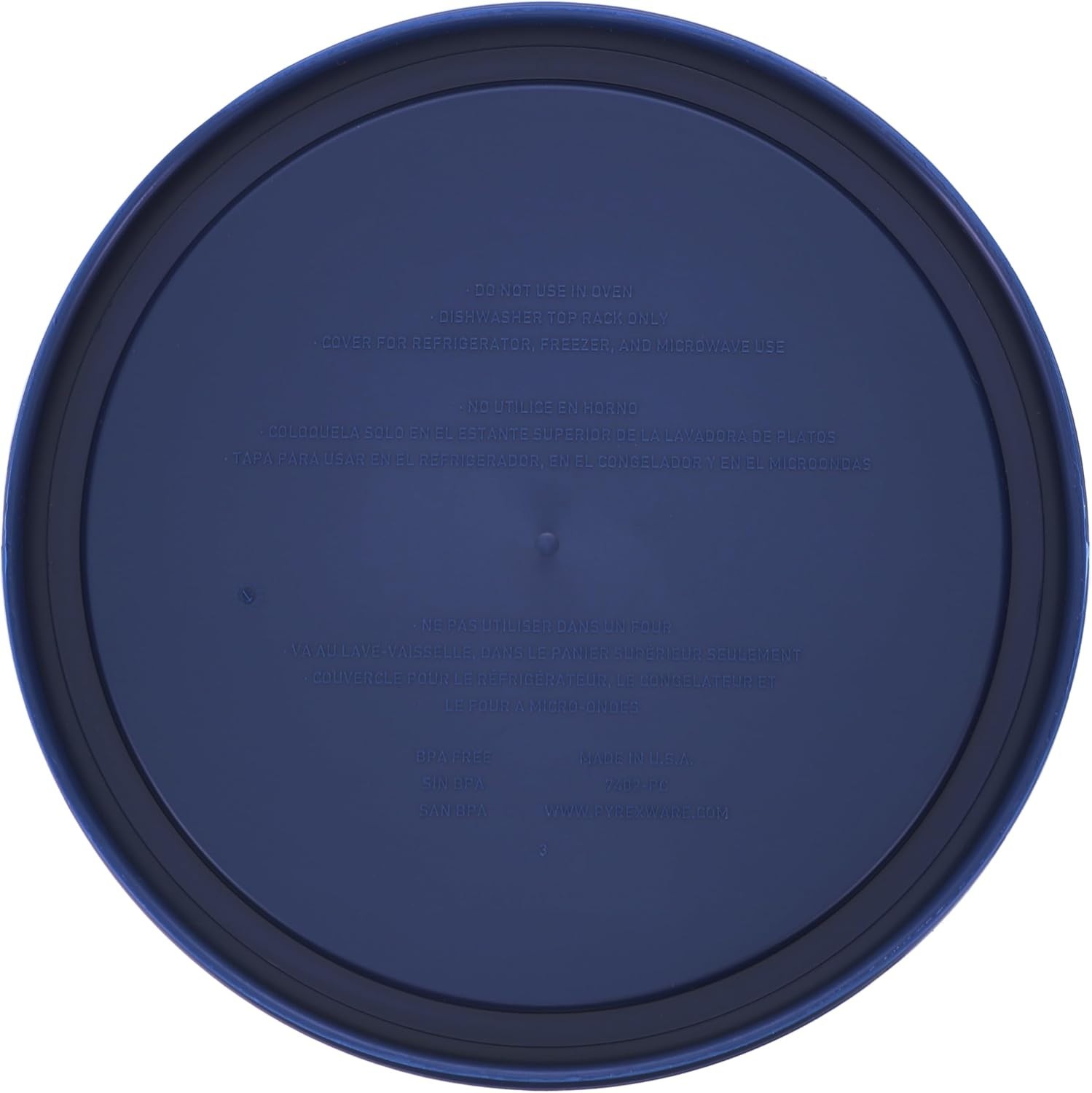 Bundle of 2: BPA-Free 4-Cup Blue Plastic Food Storage Lids – Microwave Safe