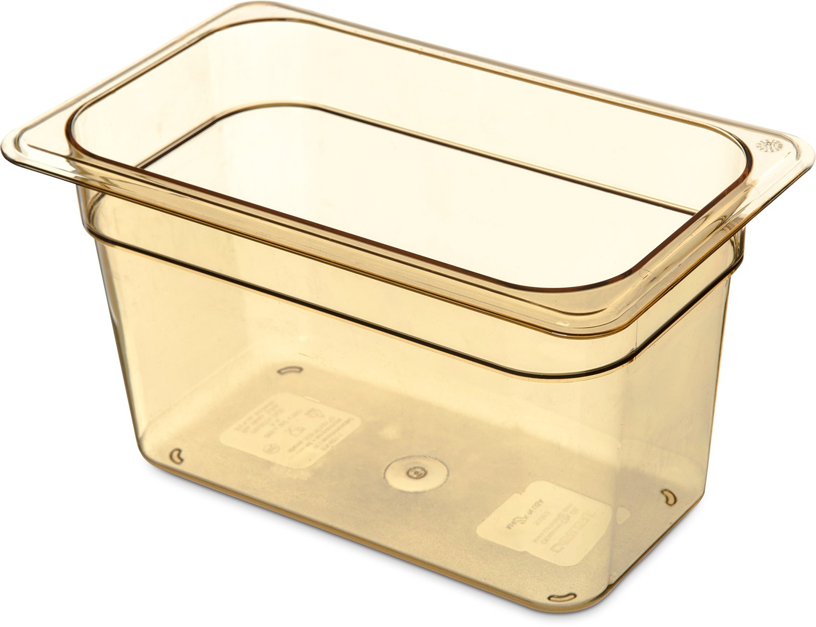 StorPlus High Heat Food Pan Chafing 1/4 Size 6 Inches Deep Amber Plastic