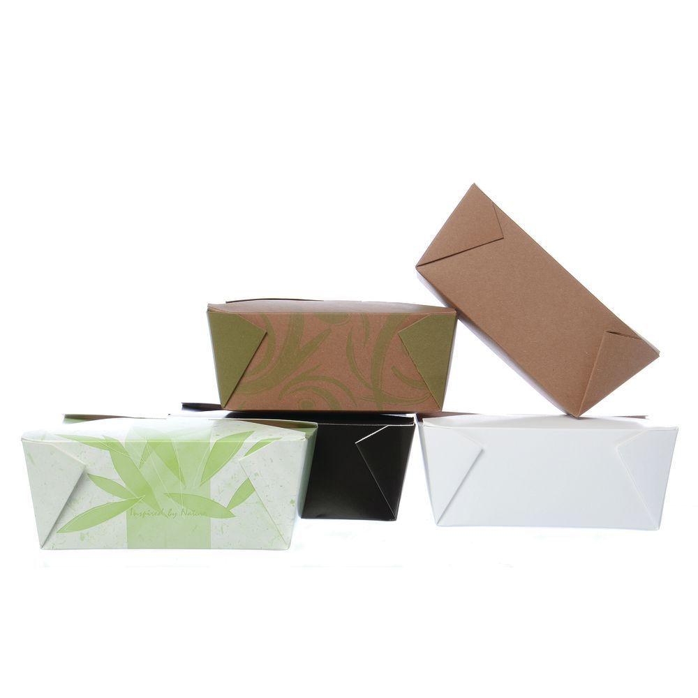BioPak Carry Out Food Carton 96 oz Earth Paperboard – 8 1/2″L x 6 1/4″W x 3