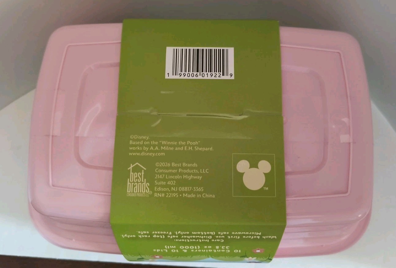 Winnie the Pooh Springtime Flowers 20 Piece Meal Prep Food Storage Containers🆕