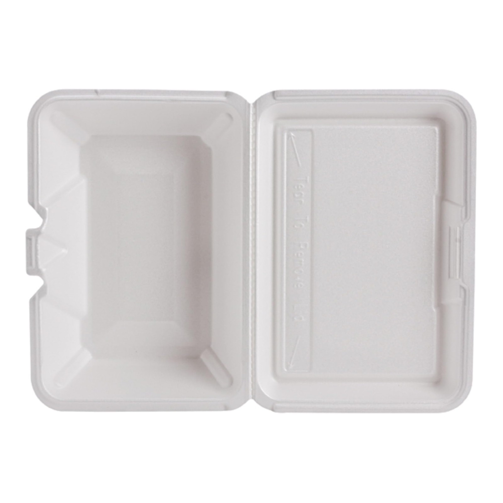 1-Compartment Foam Container 100 / Bag with Removable 6x2x9.3 inches, White