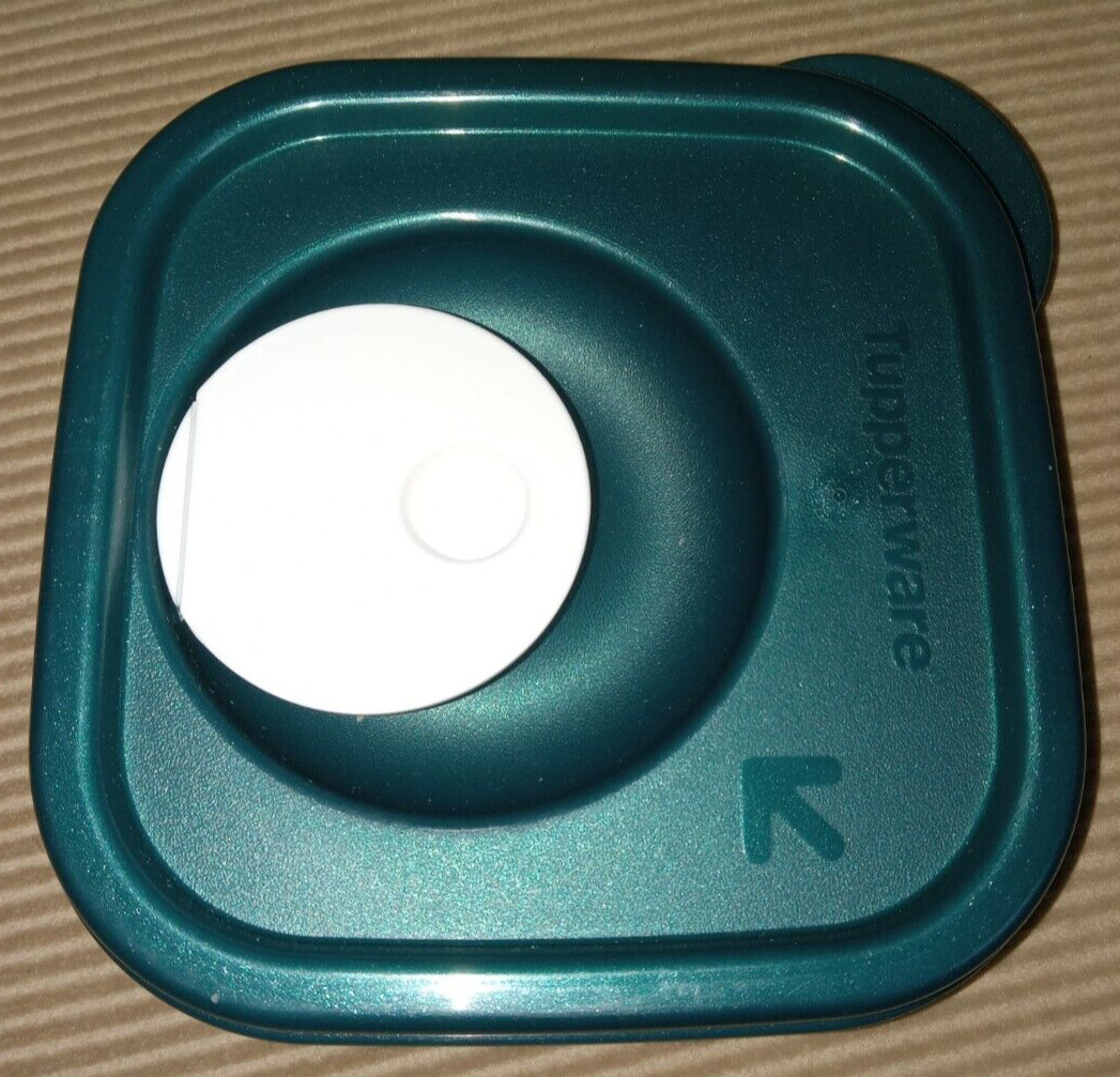 2 TUPPERWARE Sheer Crystalwave Containers #4893/4894 w Vented Green Seals #4895