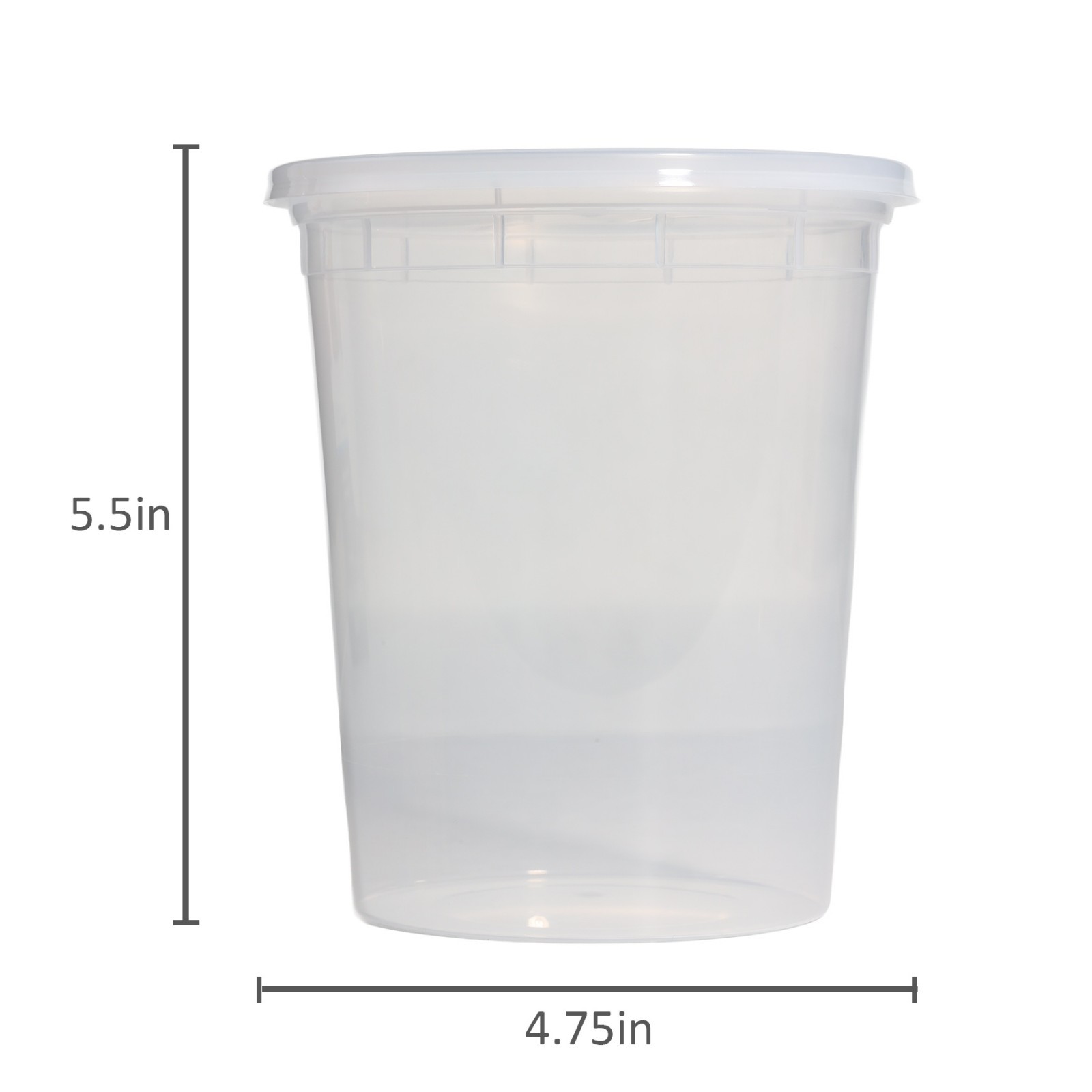 (4 pack) Mainstays 40 Piece 32oz Plastic Deli Container, Ideal Use for Meal Pre