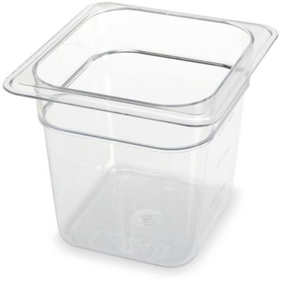 San Jamar 3068507 Storplus Polycarbonate Food Pan 2.5 Qt Clear