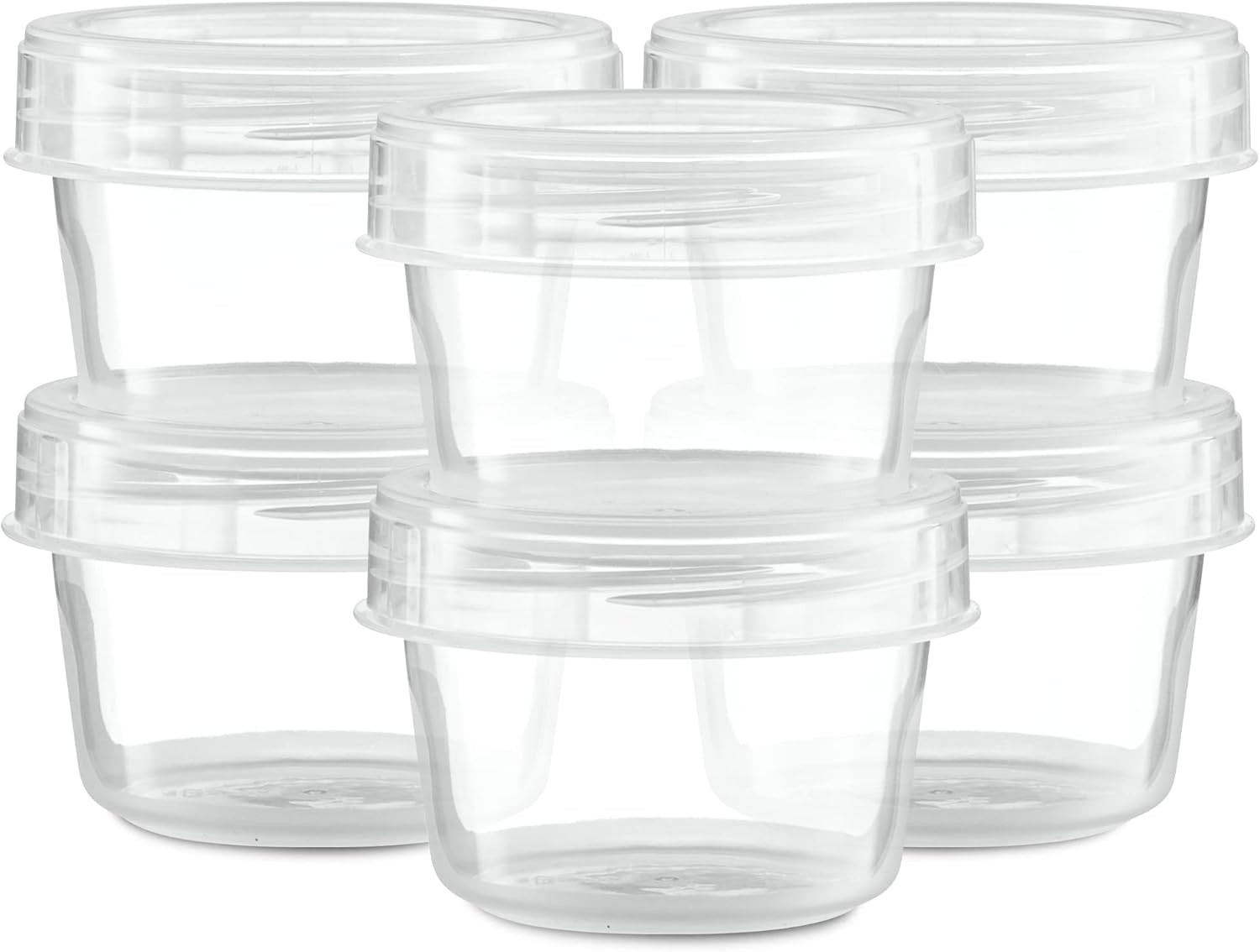 (4 Ounce 10 Pack) Clear Twist Cap Containers Clear with Screw on Lids Twist Top