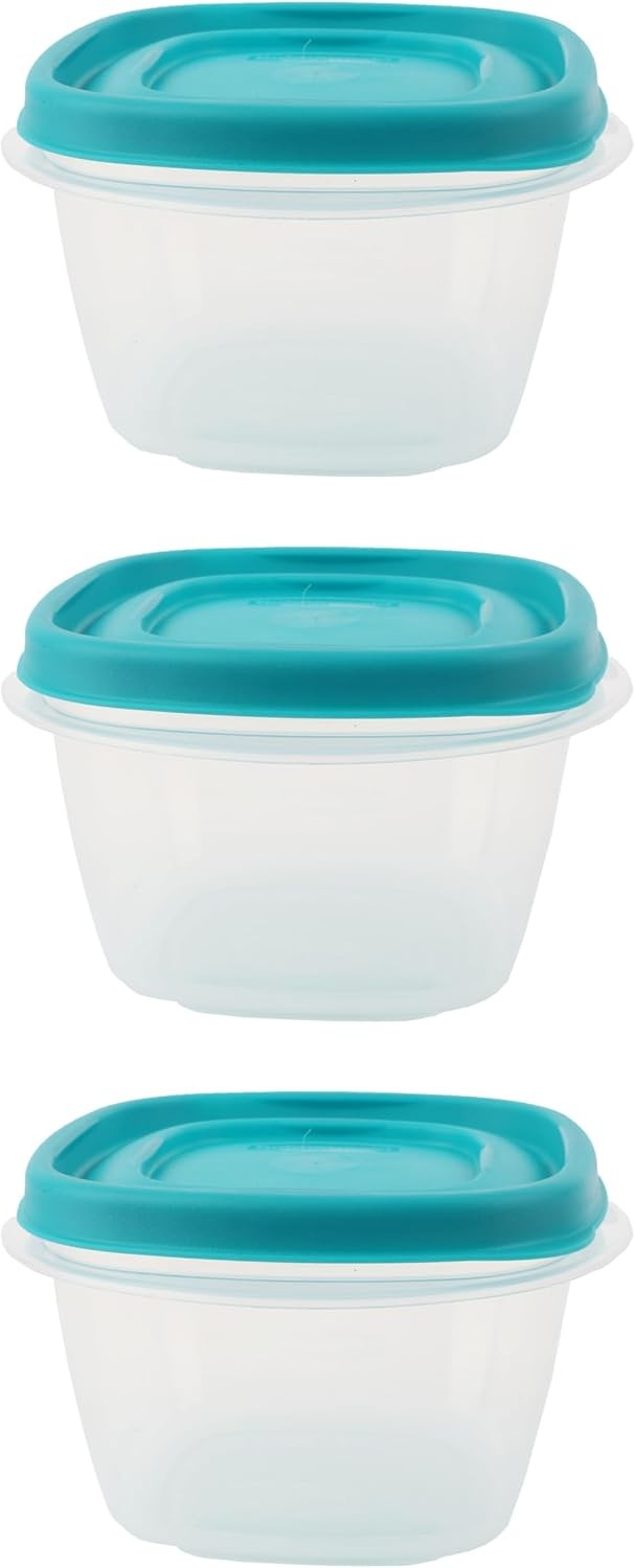 2 Cup Food Storage Containers Pack of 3 w/ Lid