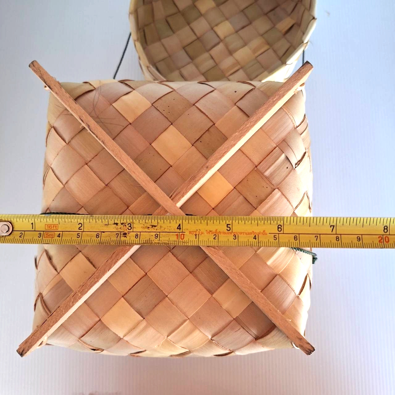 Kratip Thai Sticky Rice Box Bamboo Basket Handmade Serving & Home Decor Prop 6″