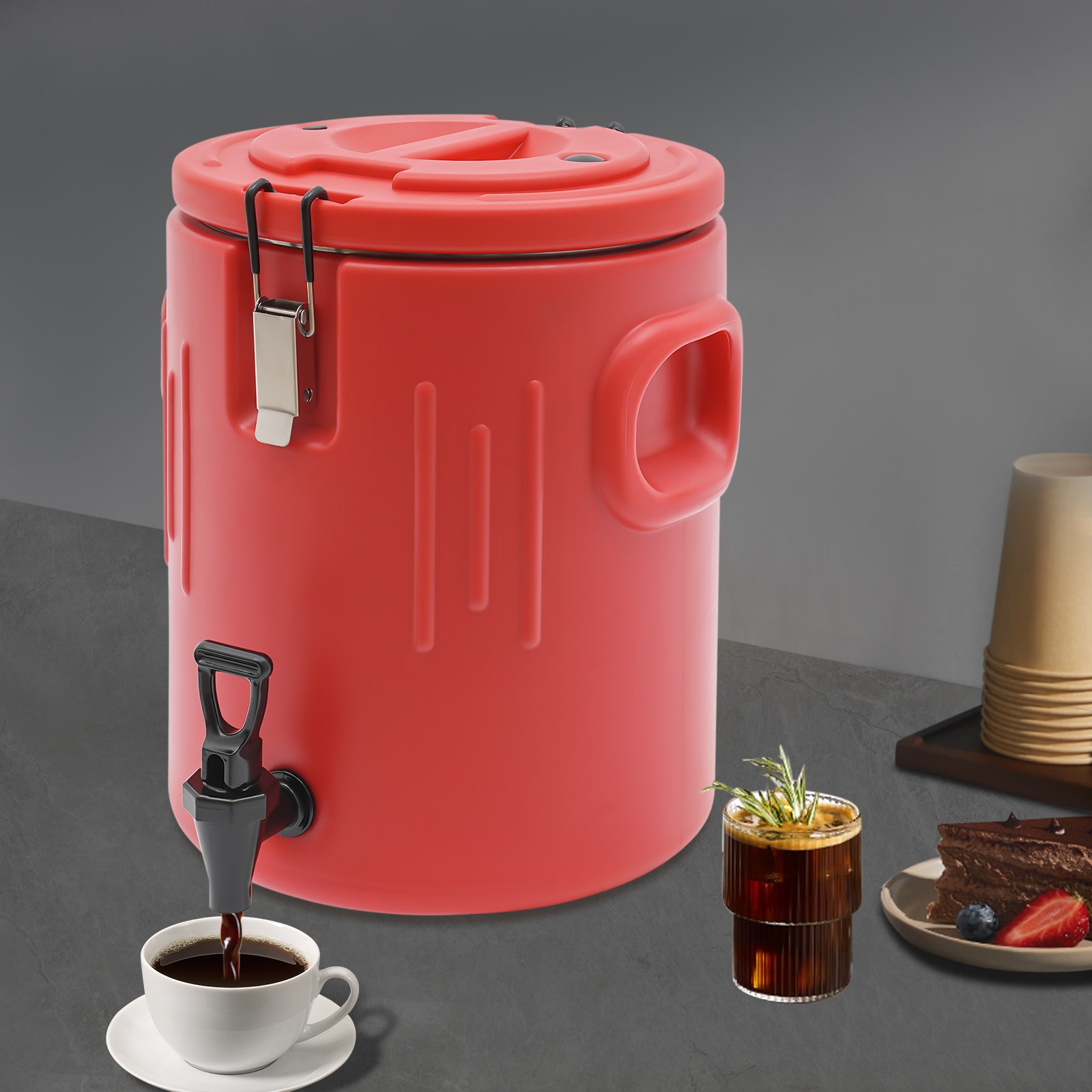 New Drink Dispenser 4.09Gal Beverage Dispenser Insulated Bucket With Spigot