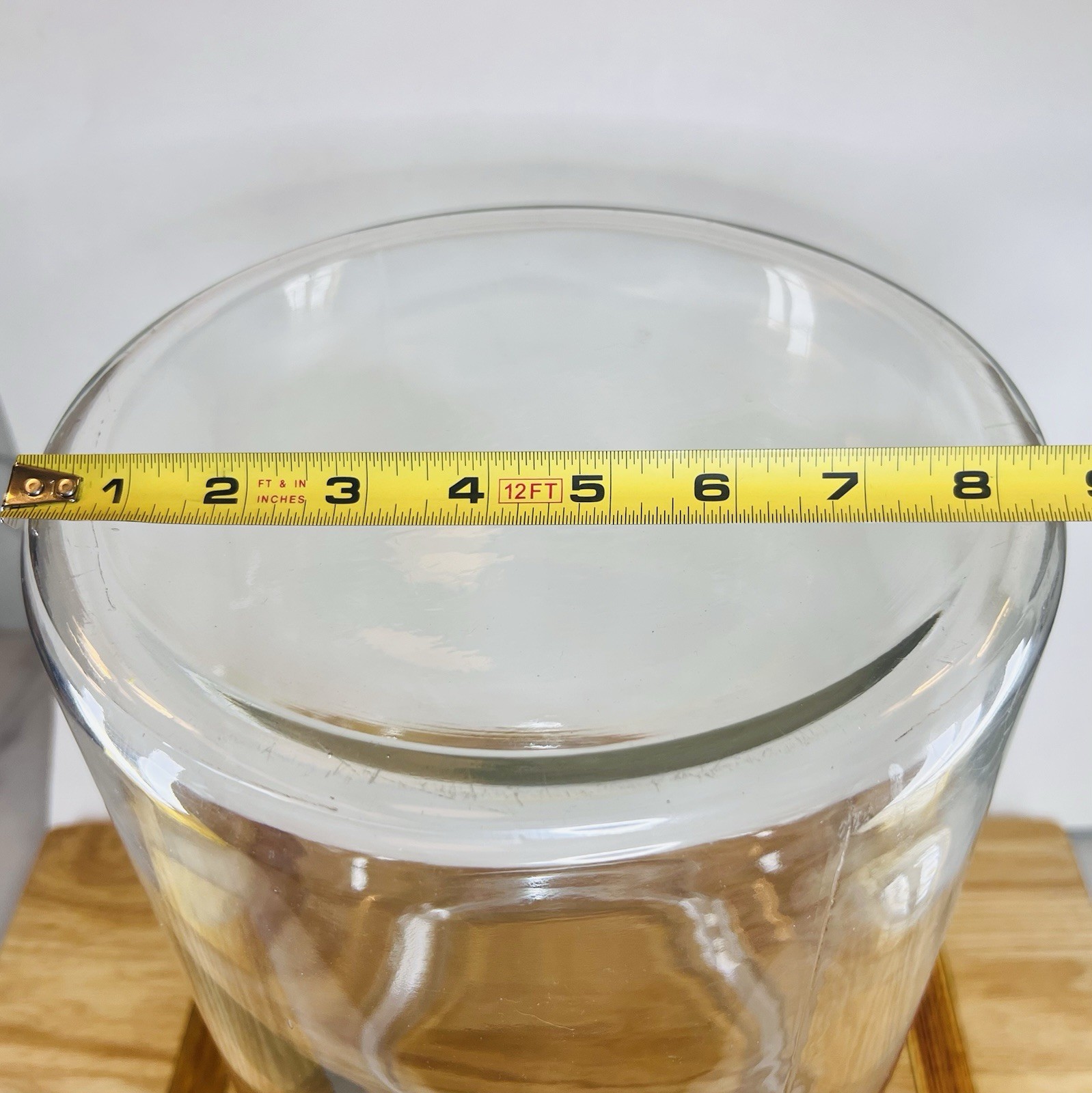 3 Gallon Extra Large Wide Mouth Food Storage Glass Jar Canister with Lid, 14.5”