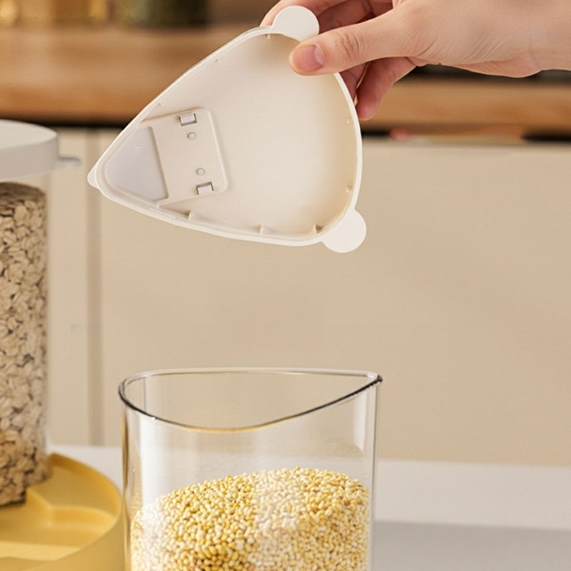 Clear Multiple Compartment Storage Bin With 360 Degree Rotation Mechanism