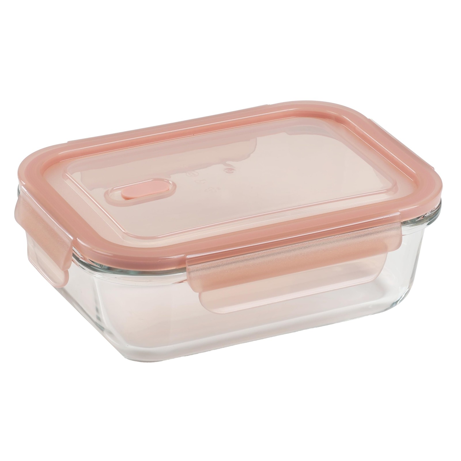 Storage container, rectangular, 590ml, with heat-resistant glass valve, HB-5960