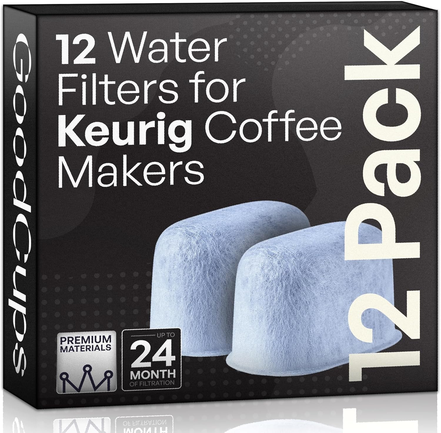 GoodCups 12 Water Filters for Keurig K-Duo, K-Classic, K-Elite, K-Select,…