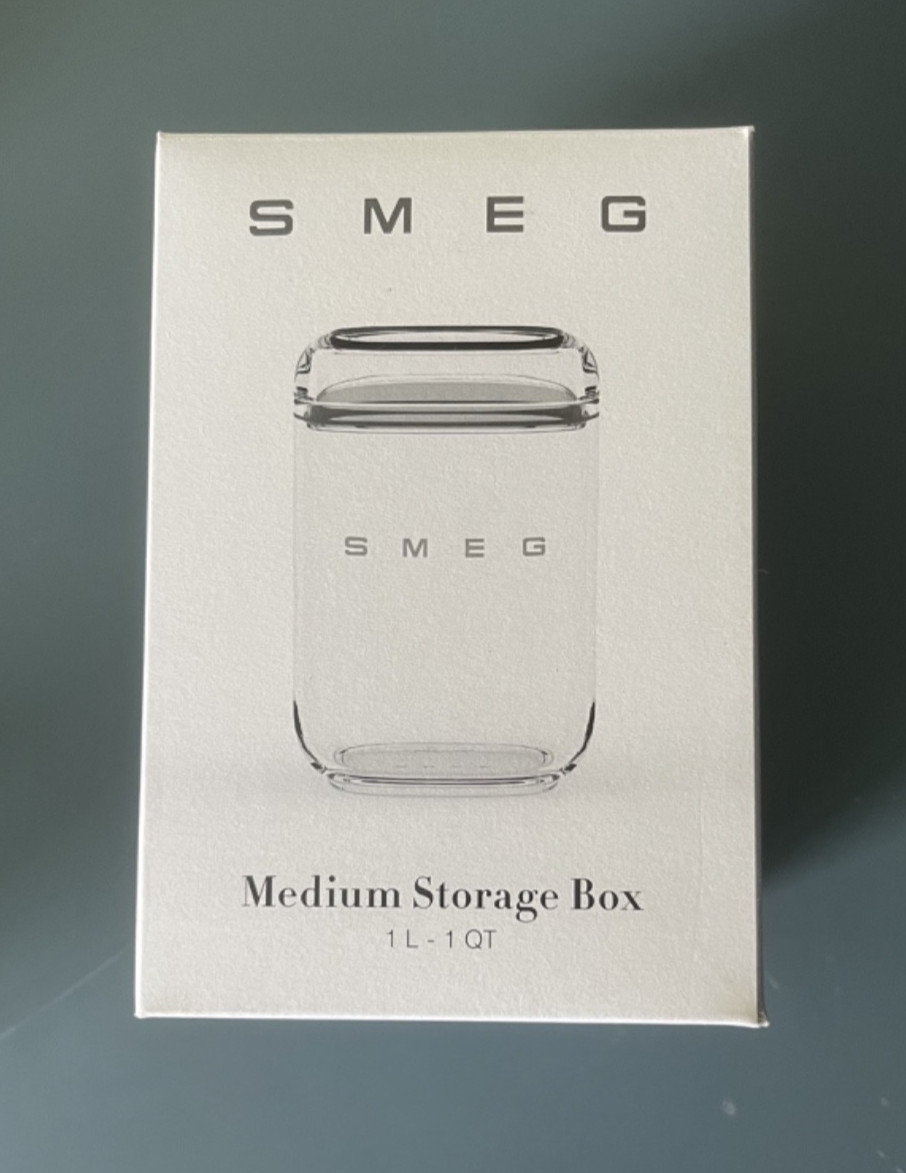 2x SMEG Food Storage Containers Transparent 1 Litre Limited Collection Brand NEW