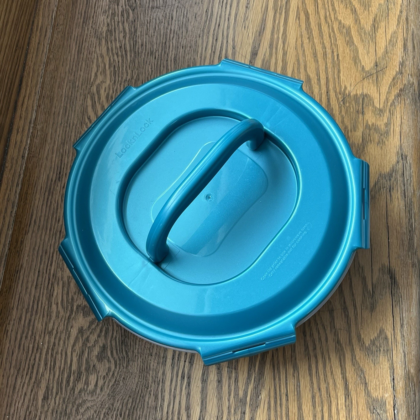 Lock N Lock Teal Divided Container Fruit & Veggie Condiment Food Storage